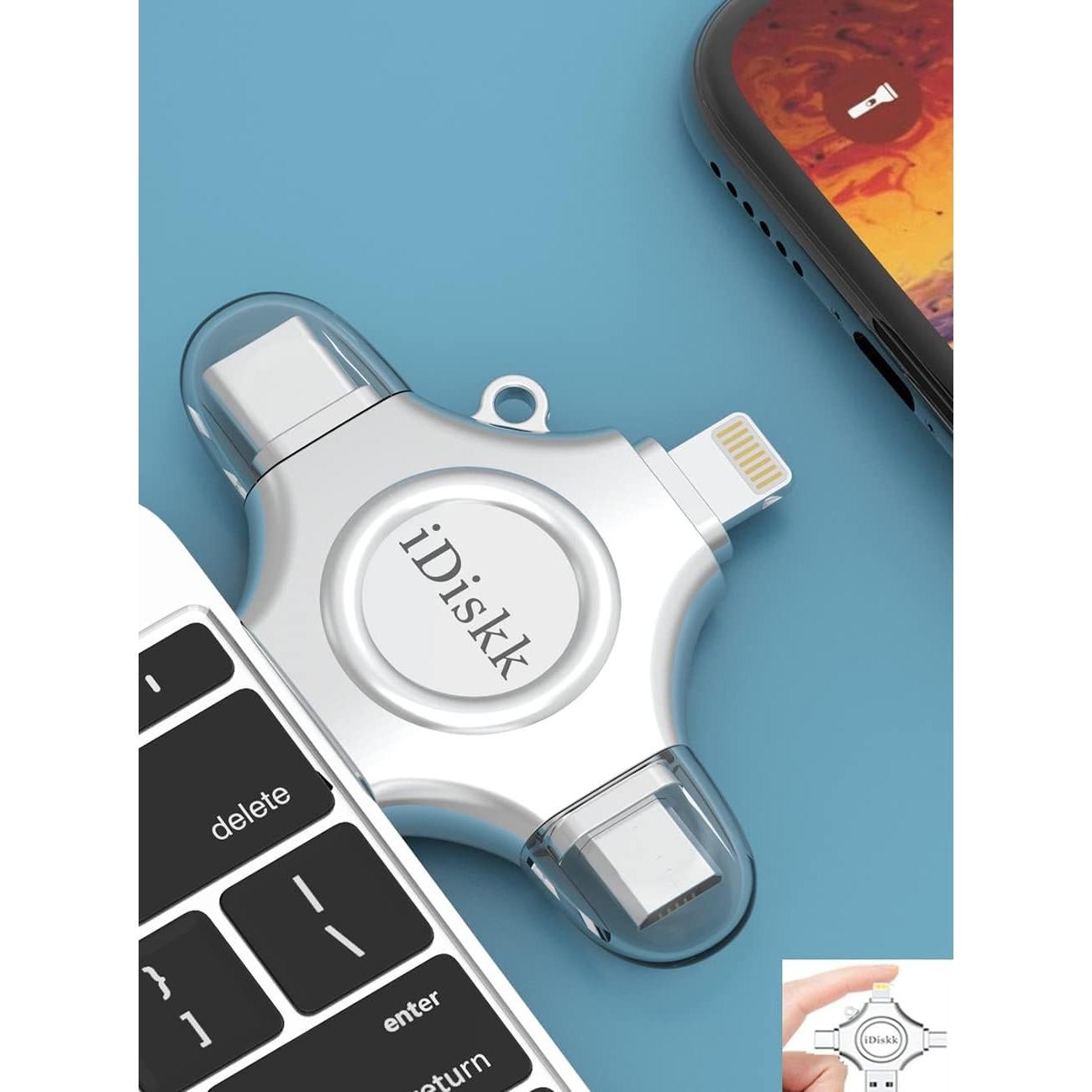 iDiskk Unidad Flash 256GB USB C para iPhone y Android