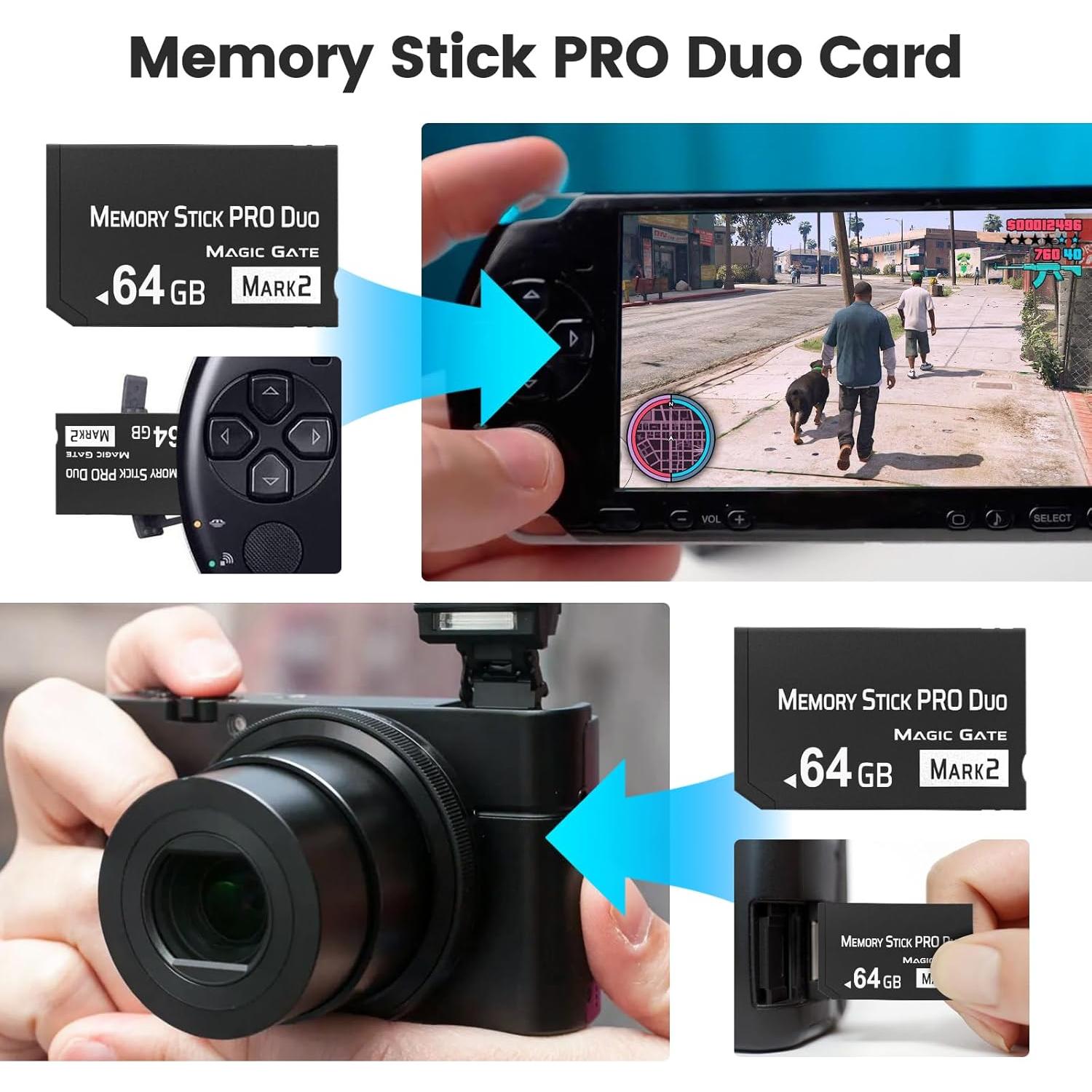 Memoria Stick Pro Duo 64GB Pefishop para PSP y Cámaras