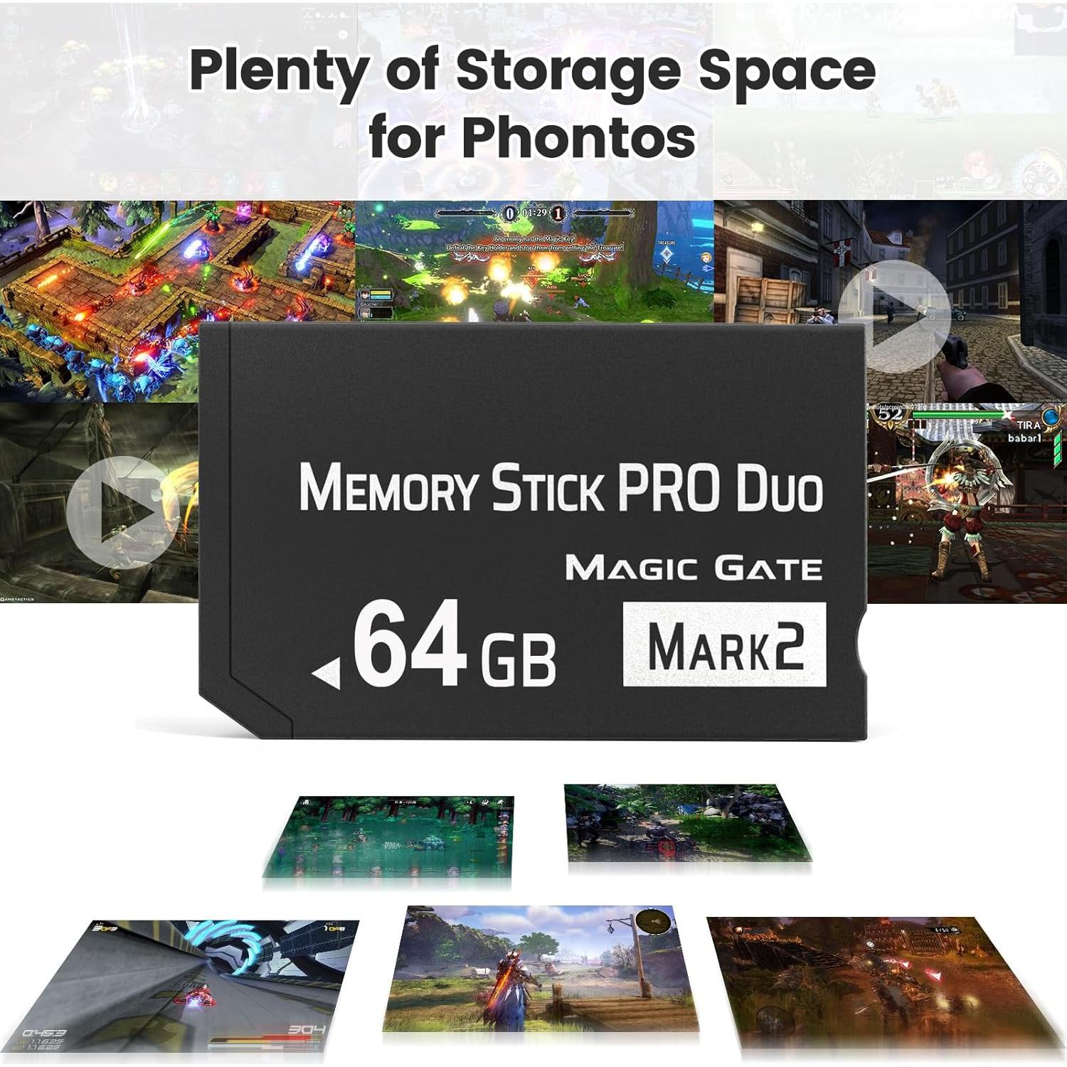 Memoria Stick Pro Duo 64GB Pefishop para PSP y Cámaras