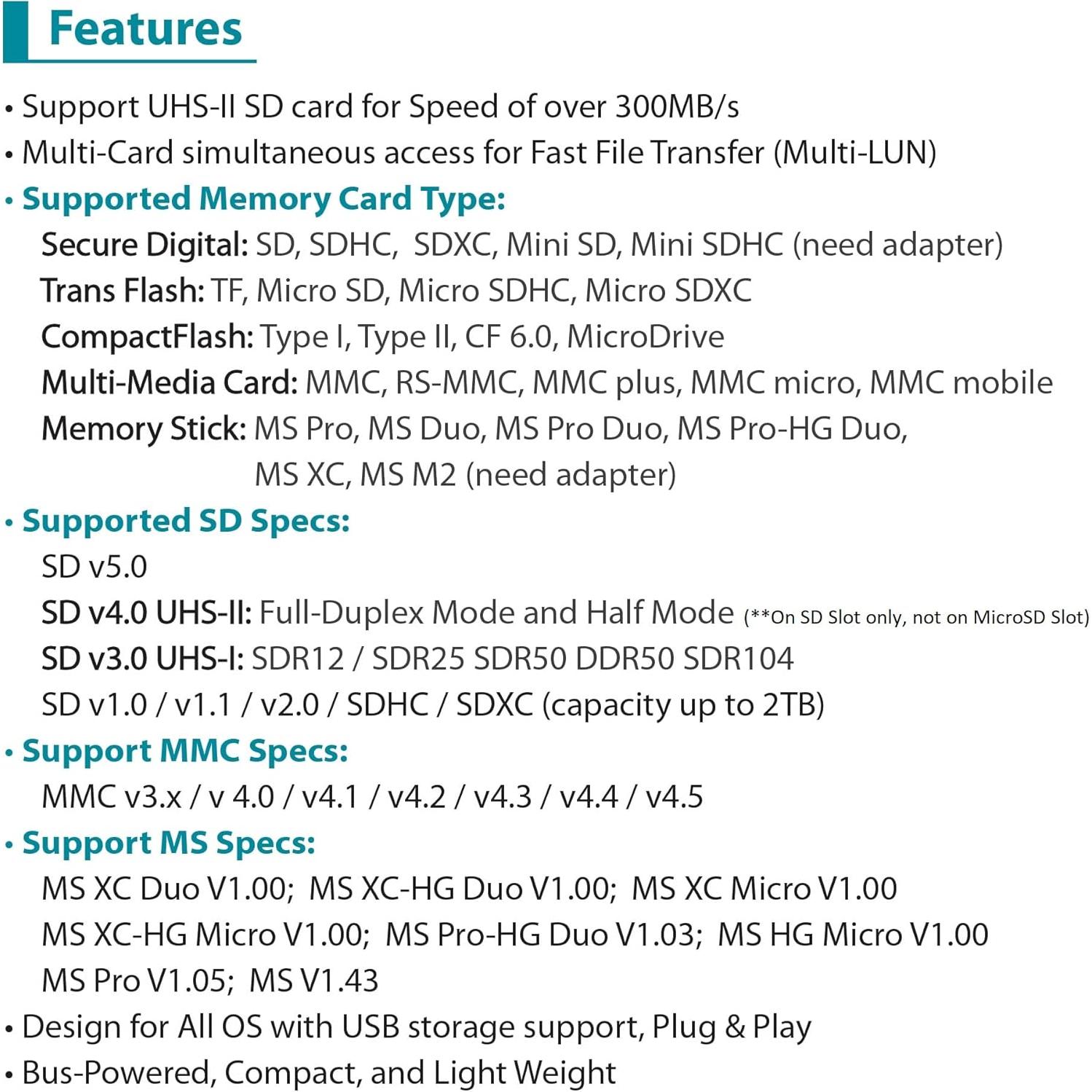Lector de Tarjetas Múltiples Vantec UGT-CR615 USB 3.0 Negro