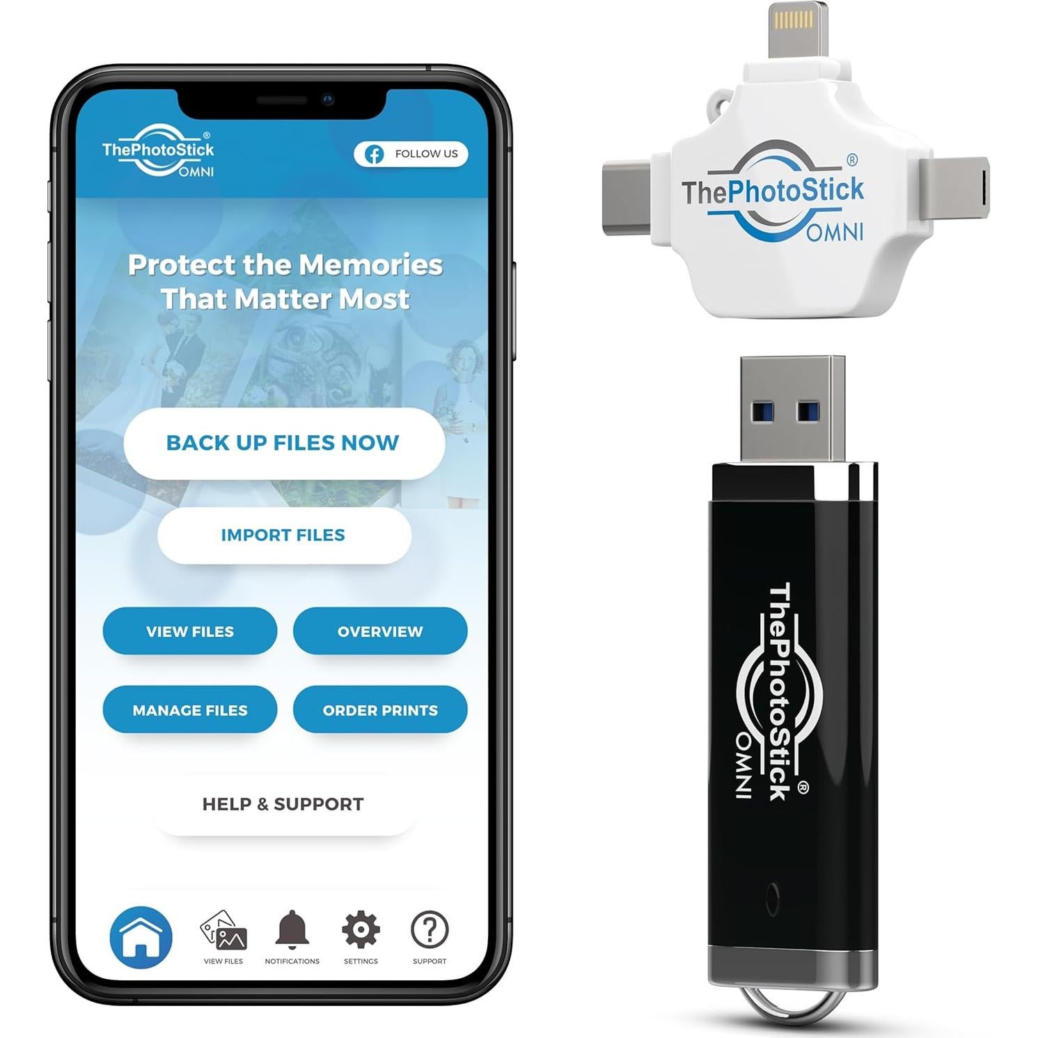 ThePhotoStick Omni 128GB - Respaldo y Transferencia de Archivos