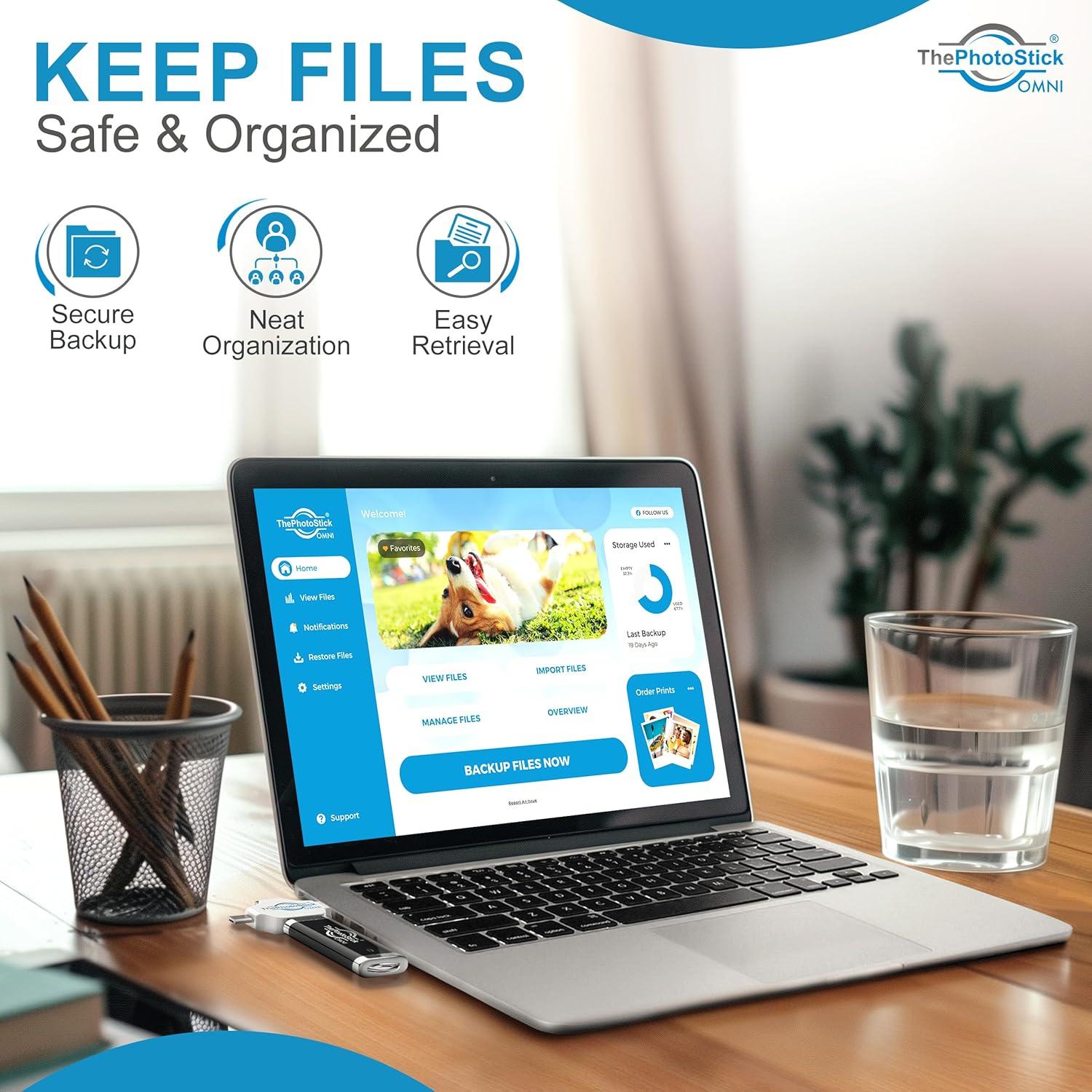 ThePhotoStick Omni 128GB - Respaldo y Transferencia de Archivos