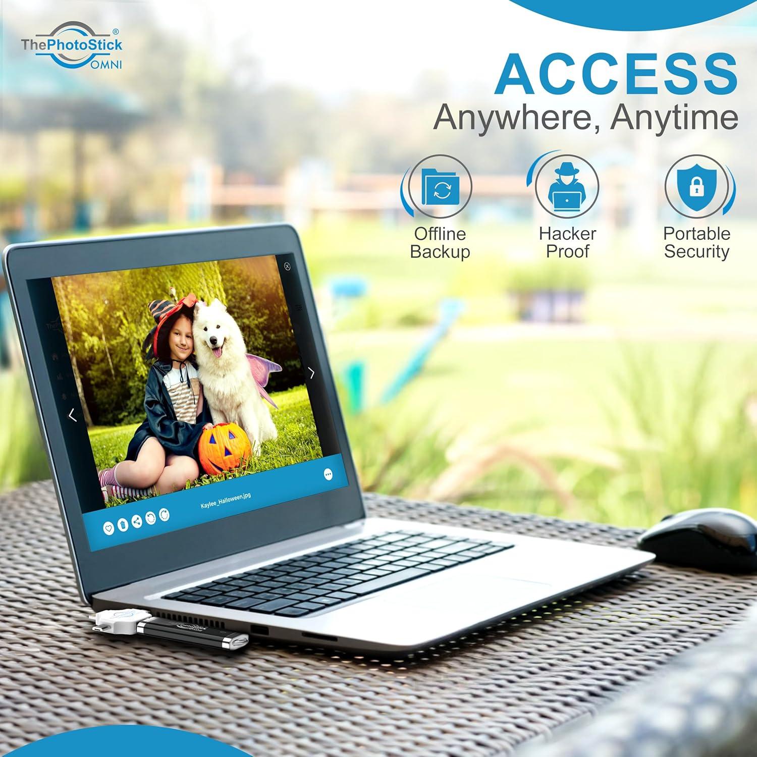 ThePhotoStick Omni 128GB - Respaldo y Transferencia de Archivos