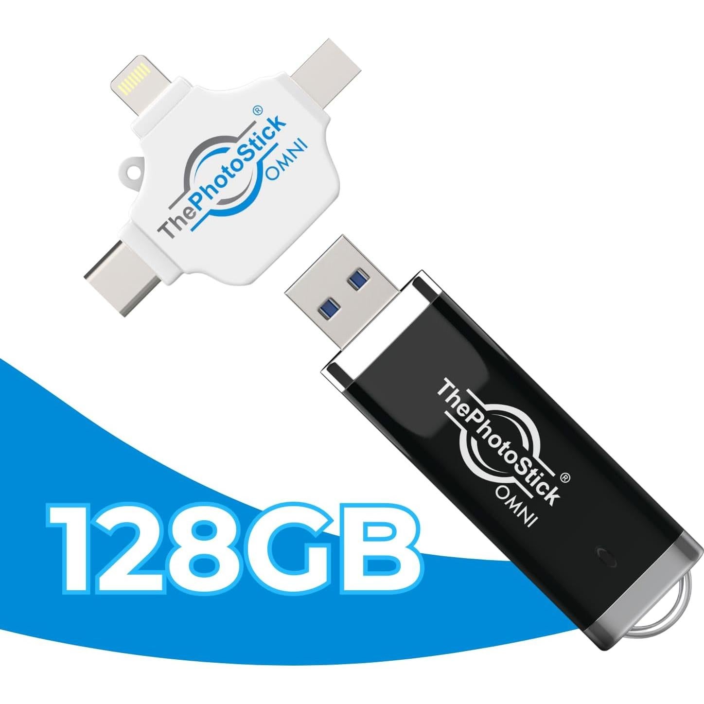 ThePhotoStick Omni 128GB - Respaldo y Transferencia de Archivos
