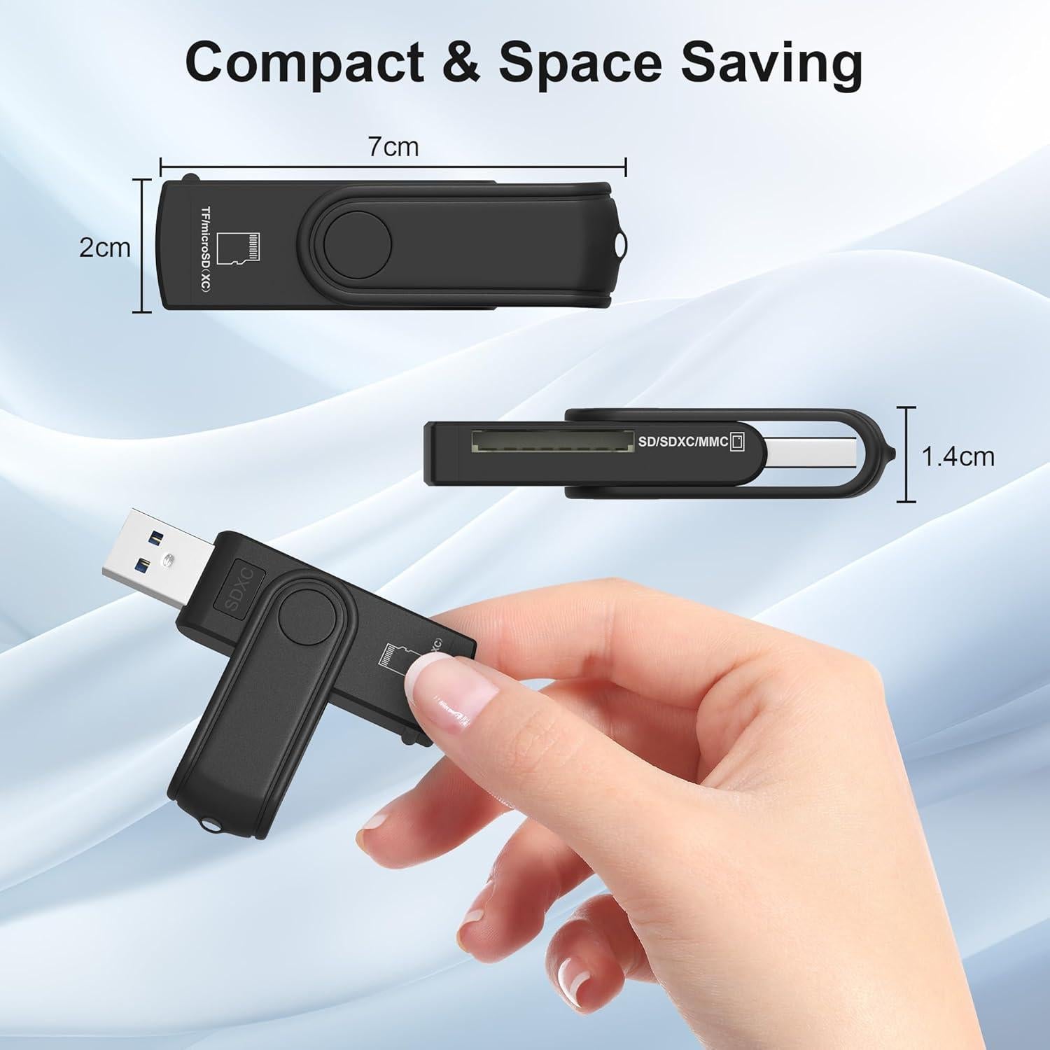 Lector de Tarjeta SD y USB 3.0 Rytaki Pro 64GB 2 en 1