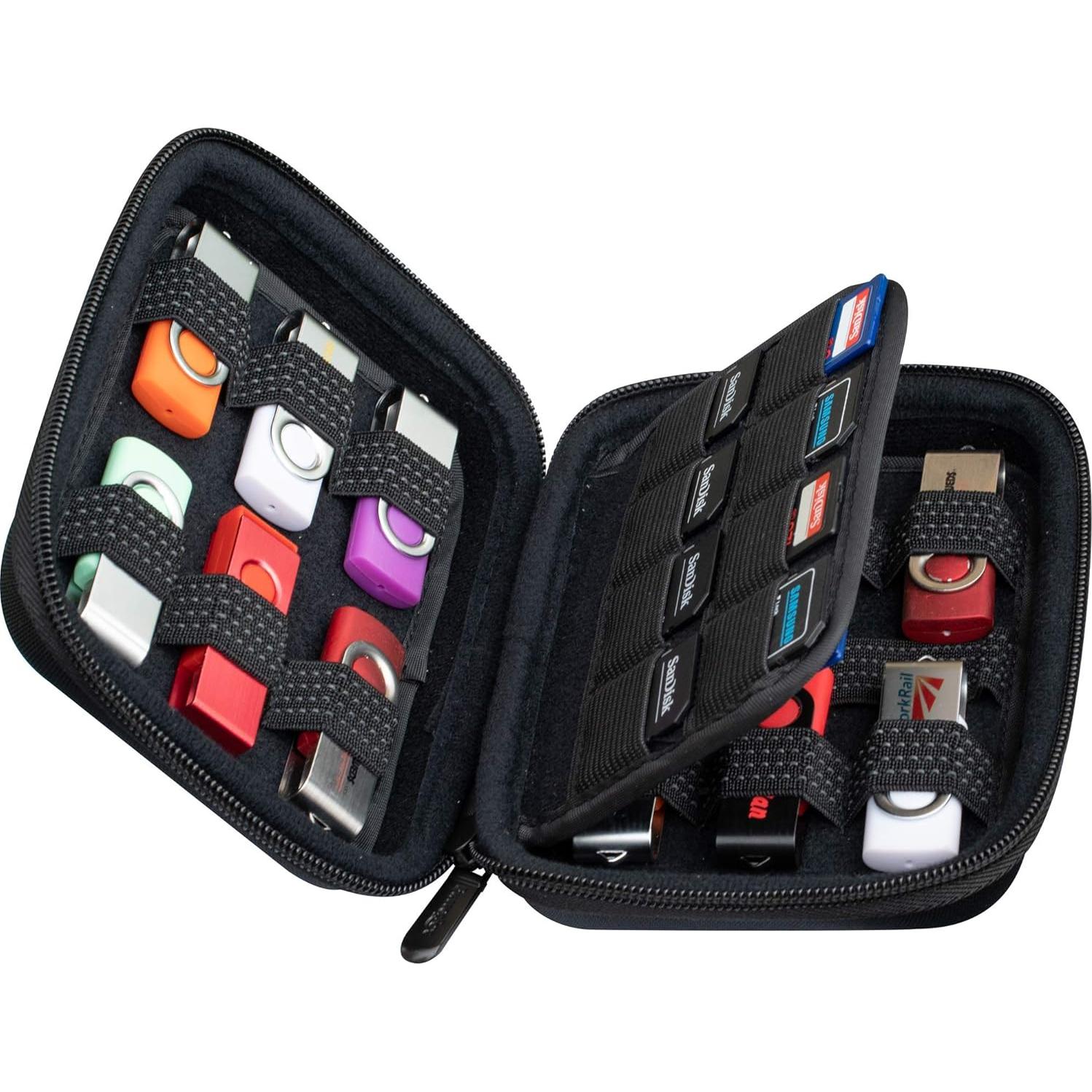 Funda de Almacenamiento ButterFox para USB y Tarjetas SD (12USB+16SD)