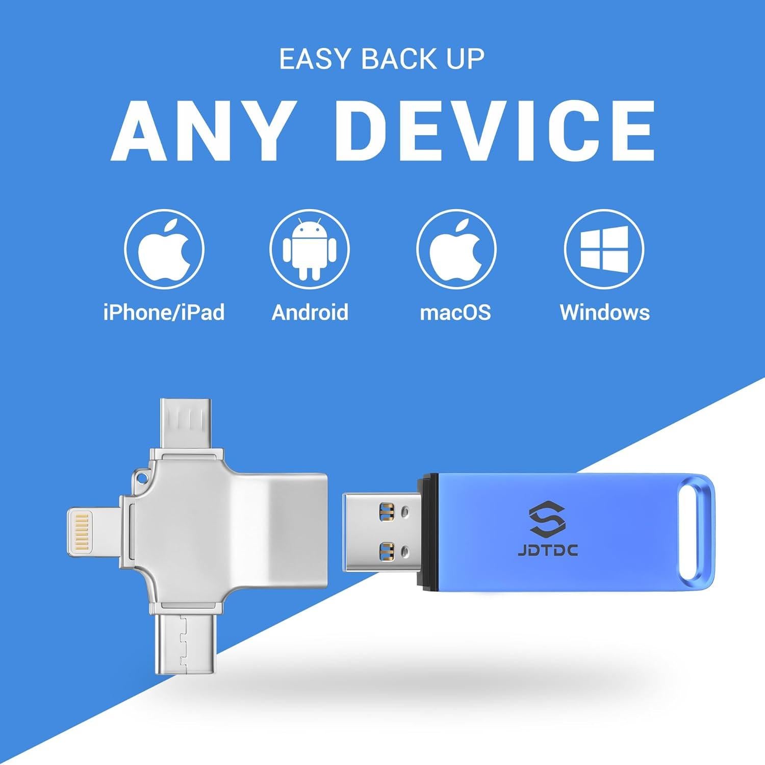 Stick de Copia de Seguridad 128GB JSL JDTDC para iPhone y Android