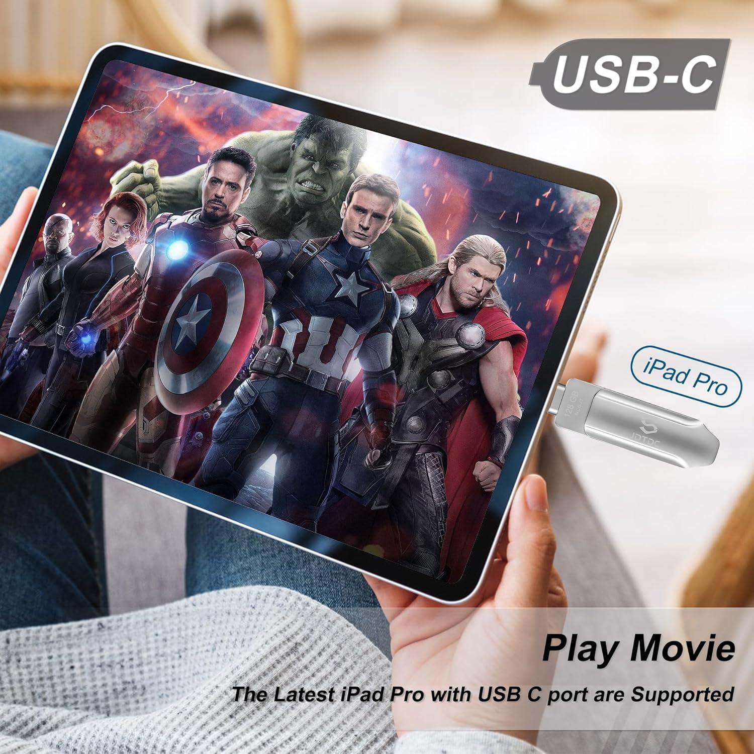 512GB Photo-Stick-for-iPhone 17/16/15 Flash-Drive iPhone-External-Storage iPhone-Photo-Backup-Stick USB C Memory Stick iPad Thumb-Drive-iPhone-Memory iPhone-USB-Storage-Flash-Drive Photo-Stick-Android