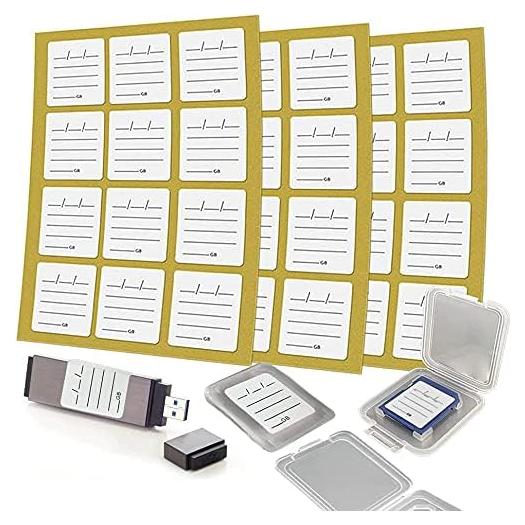 Etiquetas Adhesivas para Tarjetas SD Vakerga - 120 Unidades