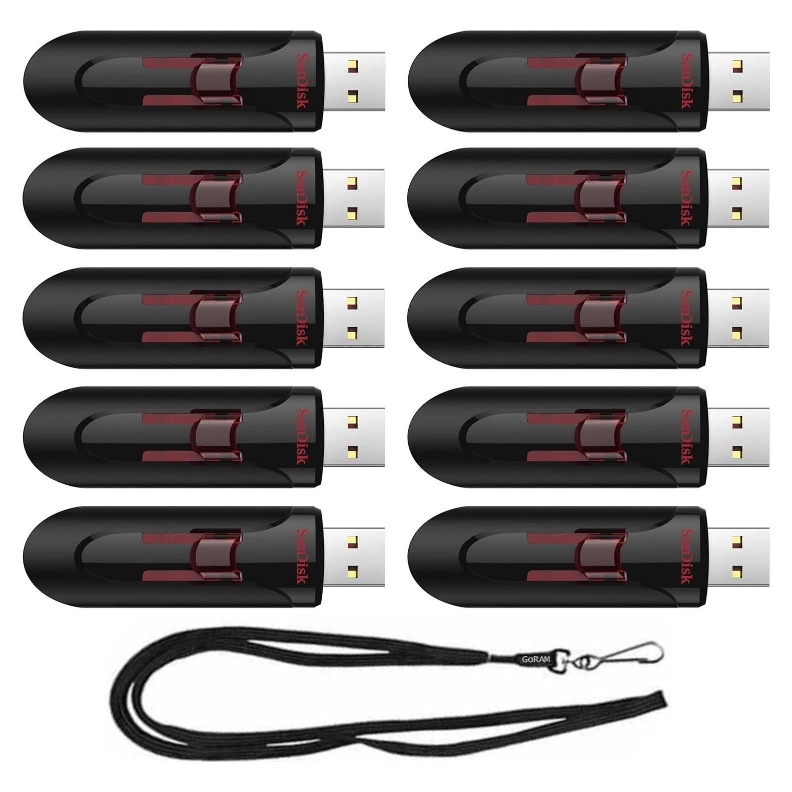 Paquete 10 Unidades Flash USB 3.0 SanDisk 16GB Cruzer Glide