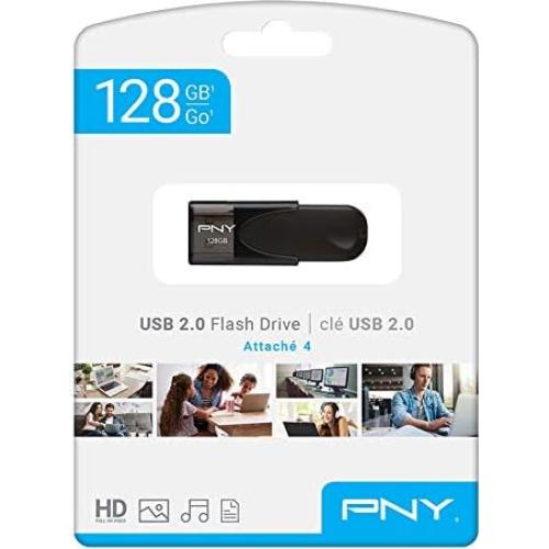 Unidad Flash USB 2.0 PNY Attaché 4 128GB Negra