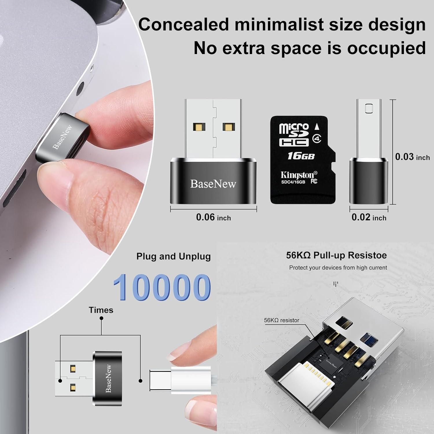 Adaptador USB A a USB C BaseNew - Paquete de 10 Unidades
