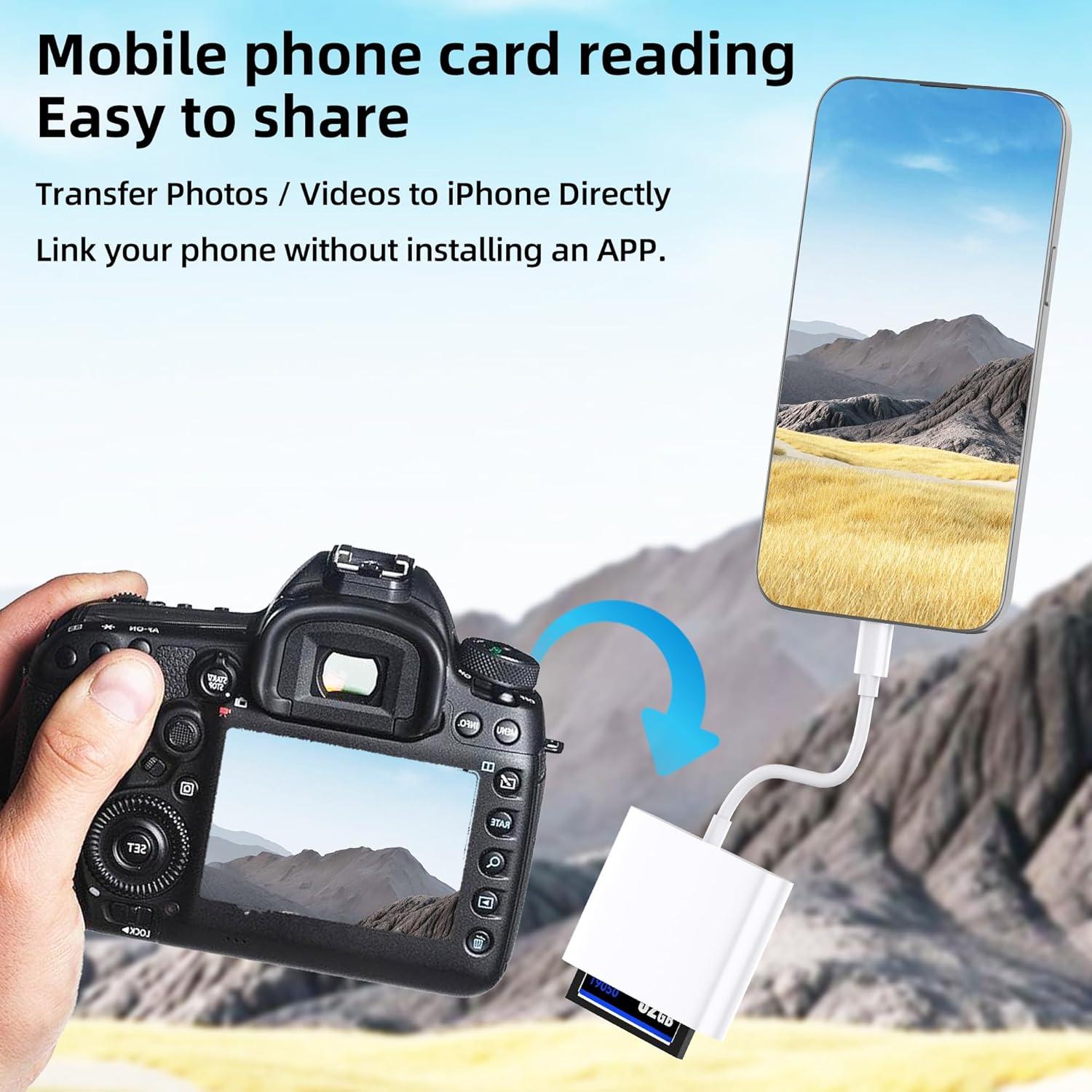 Lector de Tarjetas Lightning 3 en 1 Zoyuzan CF SD Micro SD