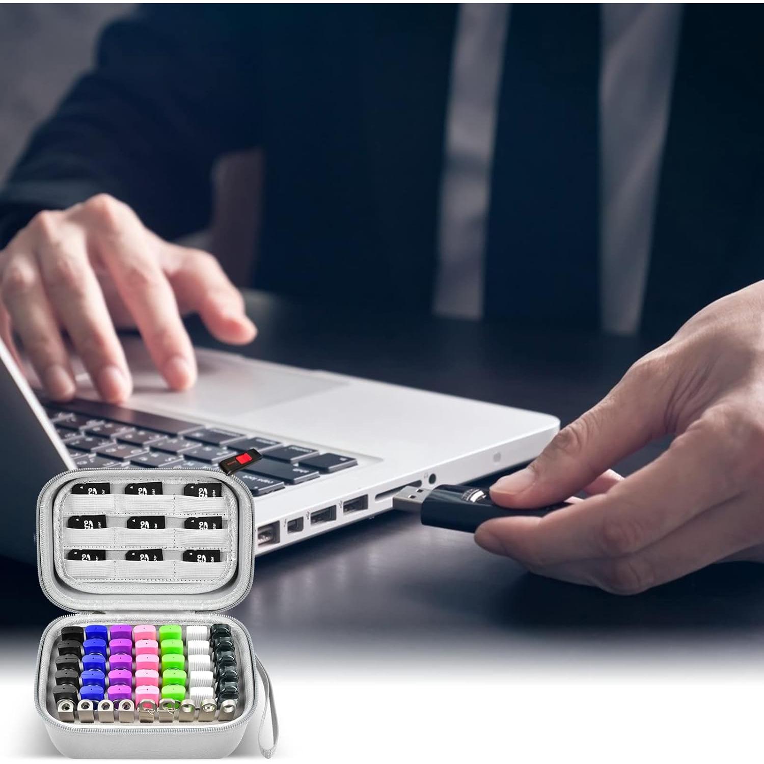 Funda Organizadora para Pen Drive USB Comecase Gris 17.8x12.9cm