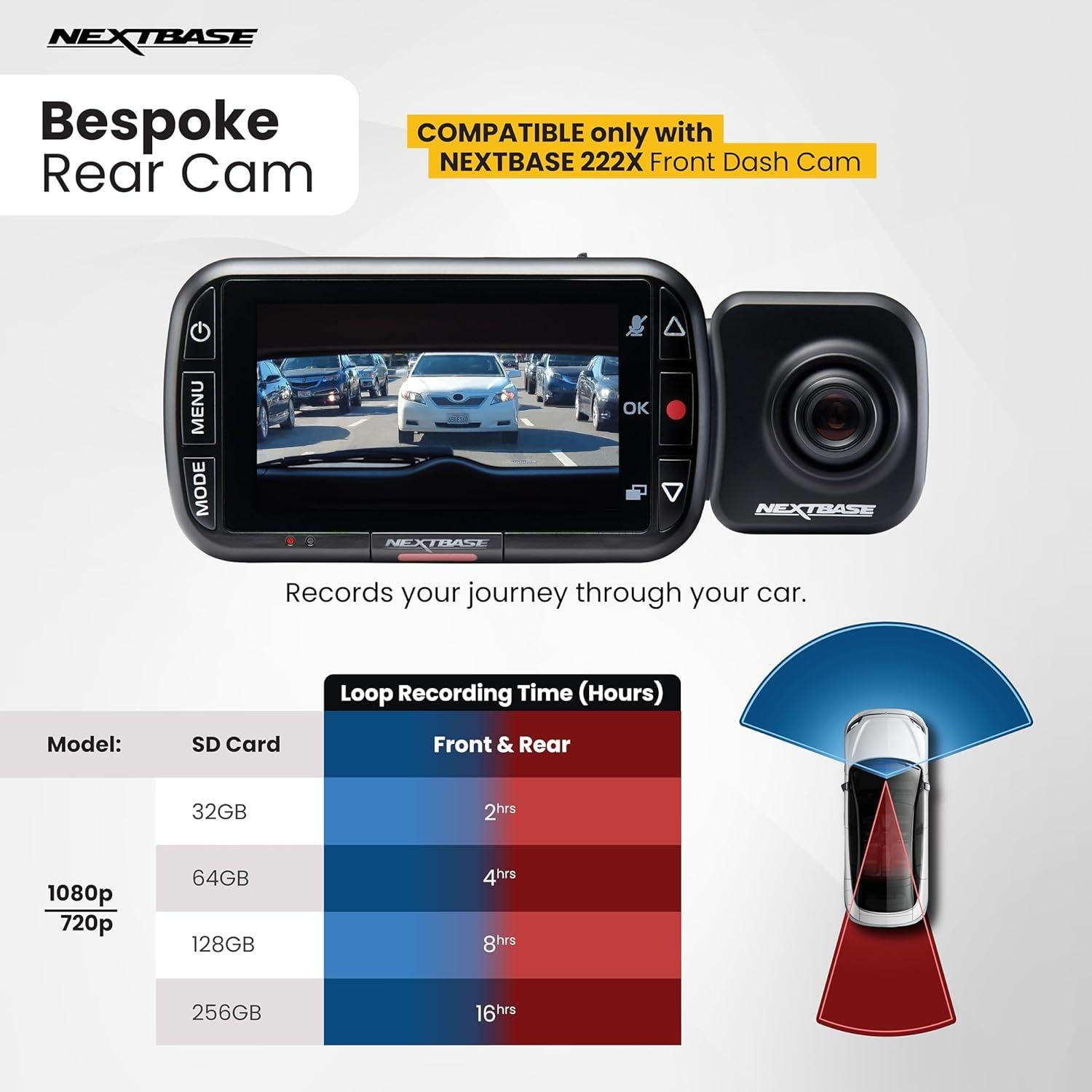 Tarjeta Micro SD 256GB U3 Nextbase con Adaptador