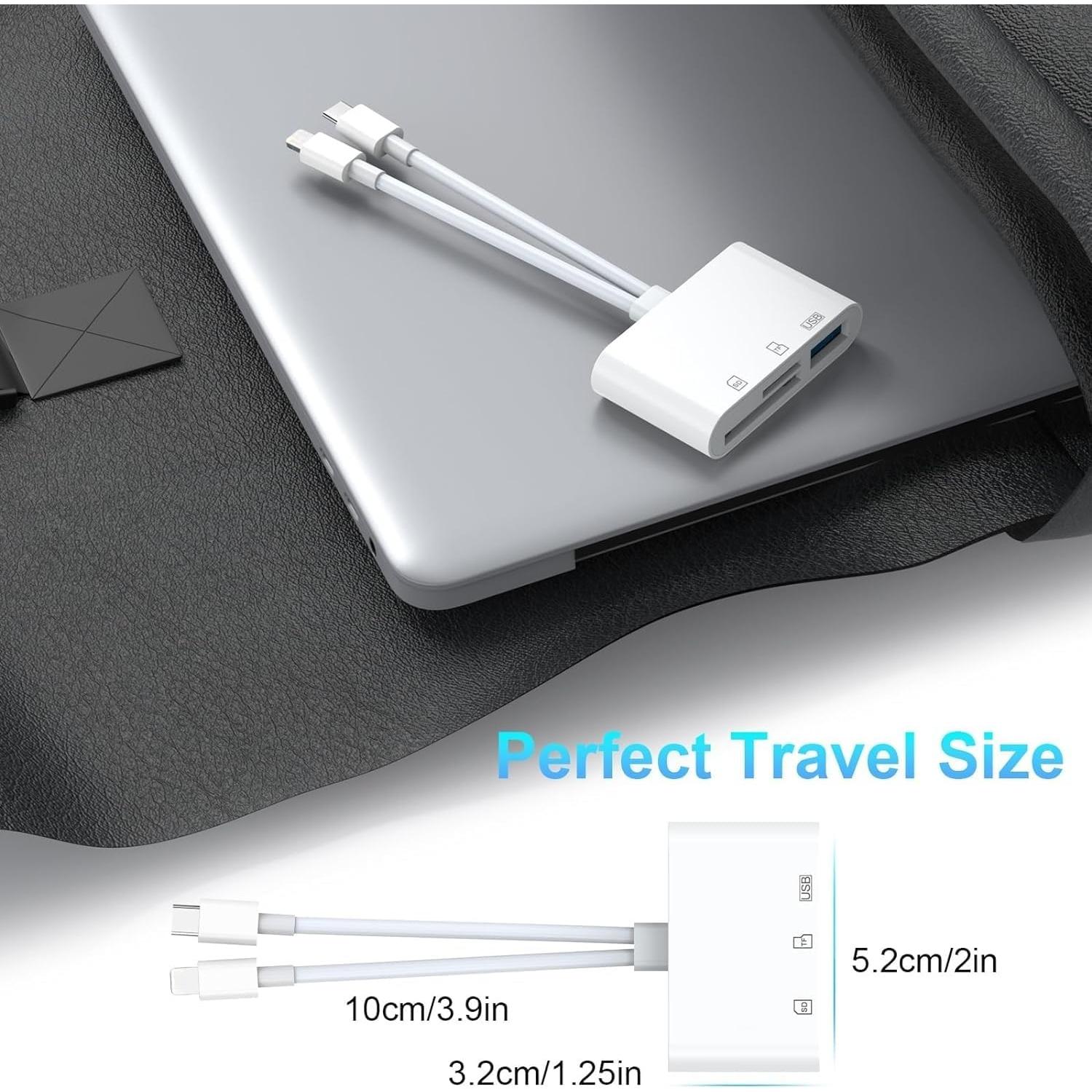 Lector de Tarjetas SD CYZFOWDUO 5-en-1 USB C para iPhone iPad