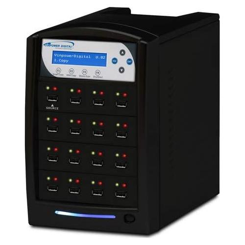 Duplicador USB Vinpower Digital 1 a 15 Independiente Negro