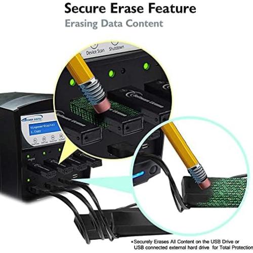 Duplicador USB Vinpower Digital 1 a 15 Independiente Negro