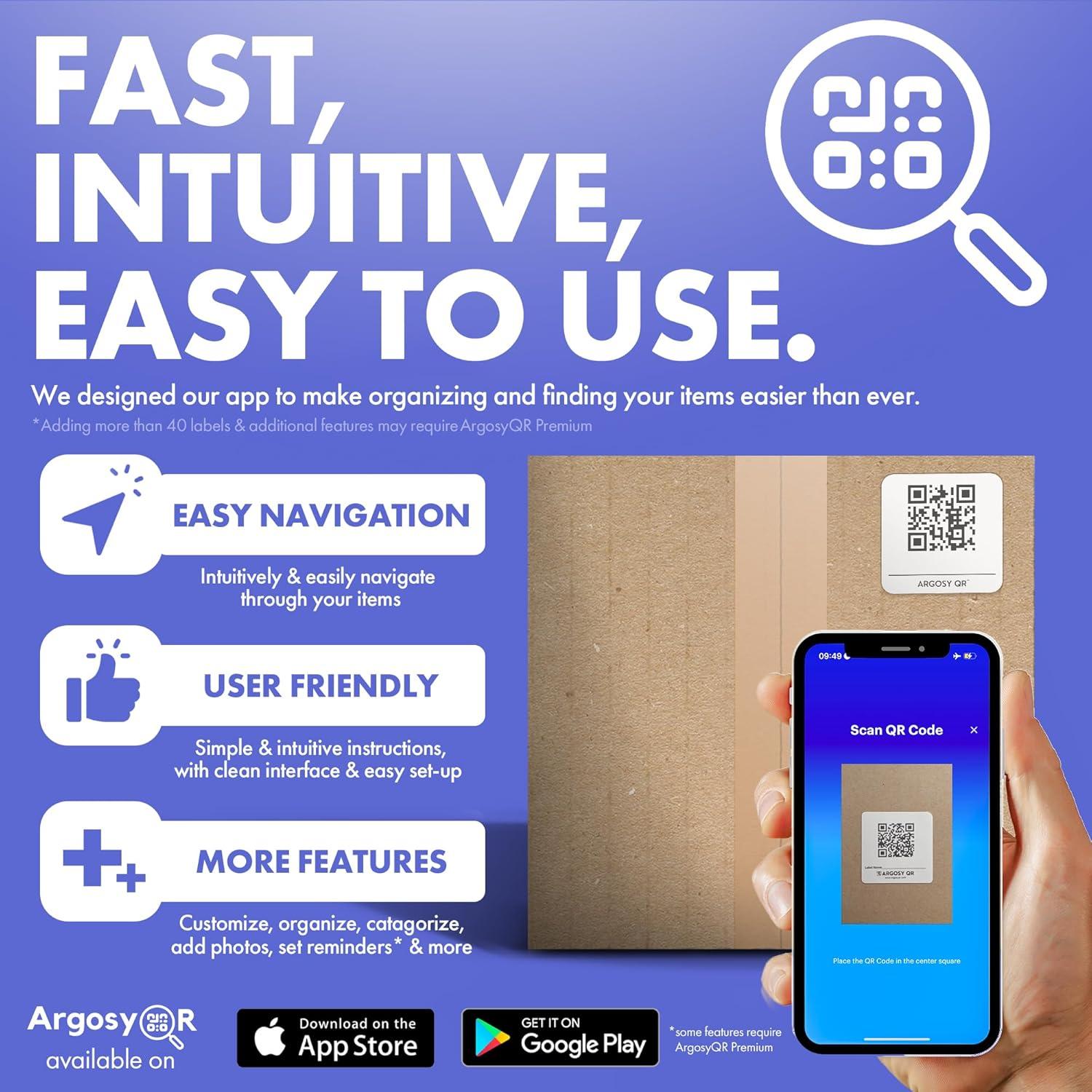 Etiquetas QR Duraderas Argosy QR 5.08x5.08cm 40 Unidades