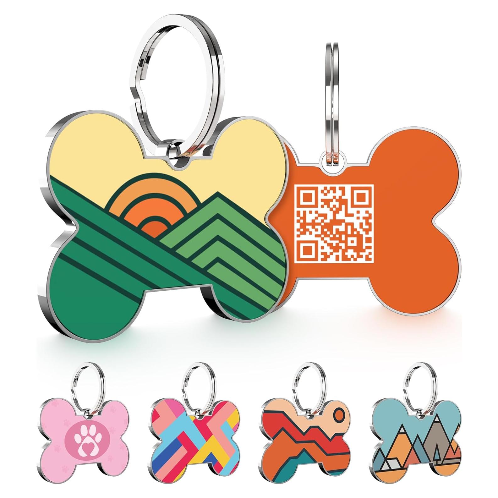 Etiqueta de identificación para mascotas KEKID con código QR