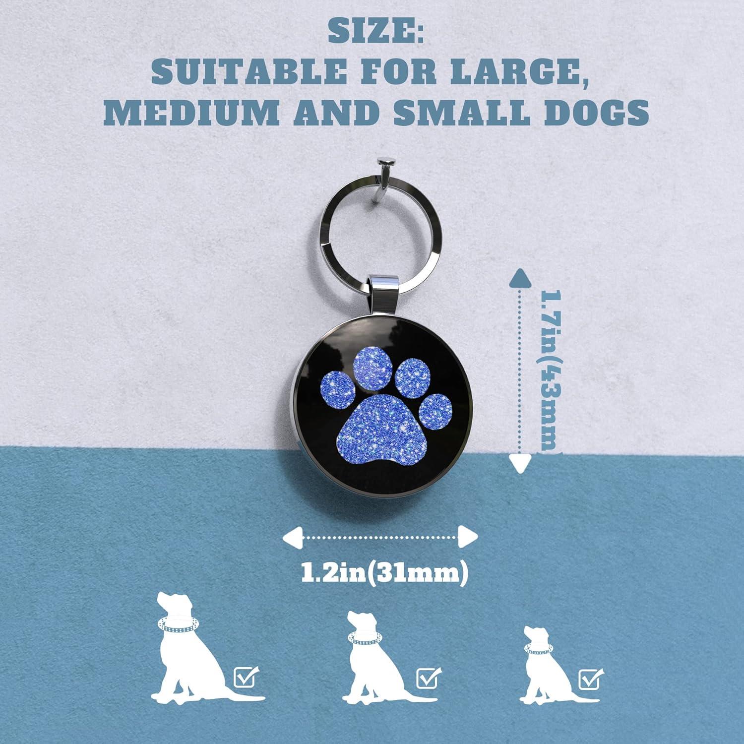 Etiqueta QR para perros KEKID personalizada 3.2 cm azul