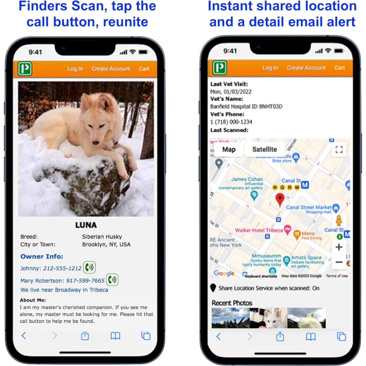 Etiqueta QR para Mascotas Pet Dwelling - Perfil en Línea