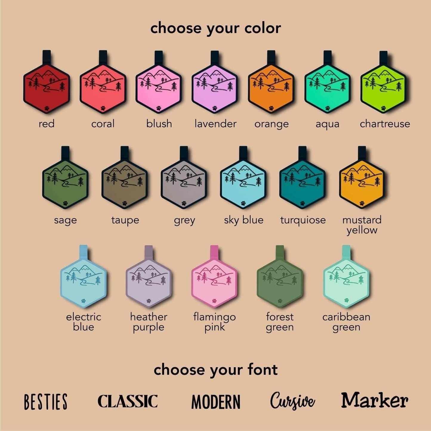 Etiqueta de Identificación Silicona Besties Pets QR Personalizada