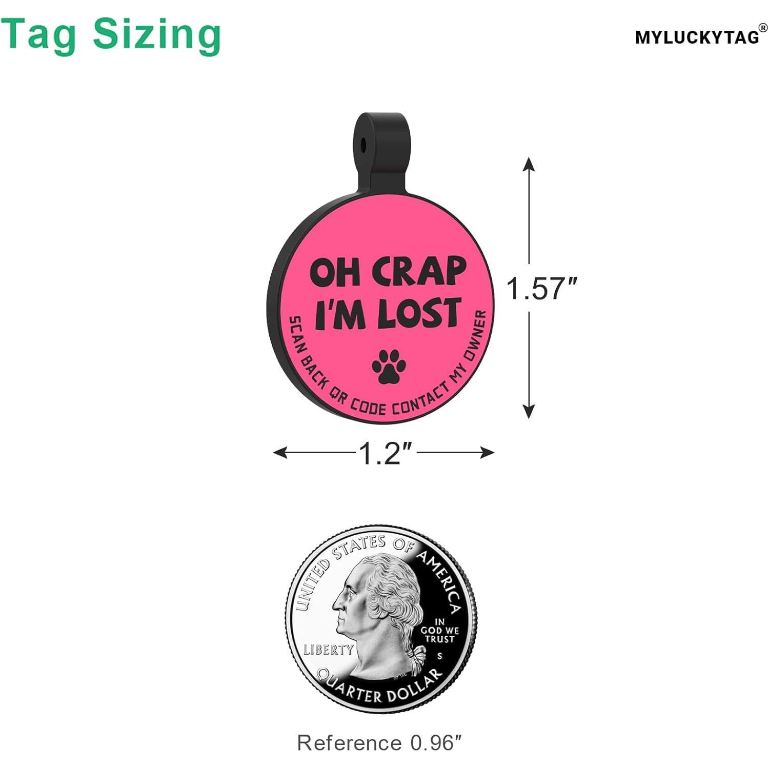 Etiqueta de Identificación para Perro MYLUCKYTAG QR Silicona 3x4cm