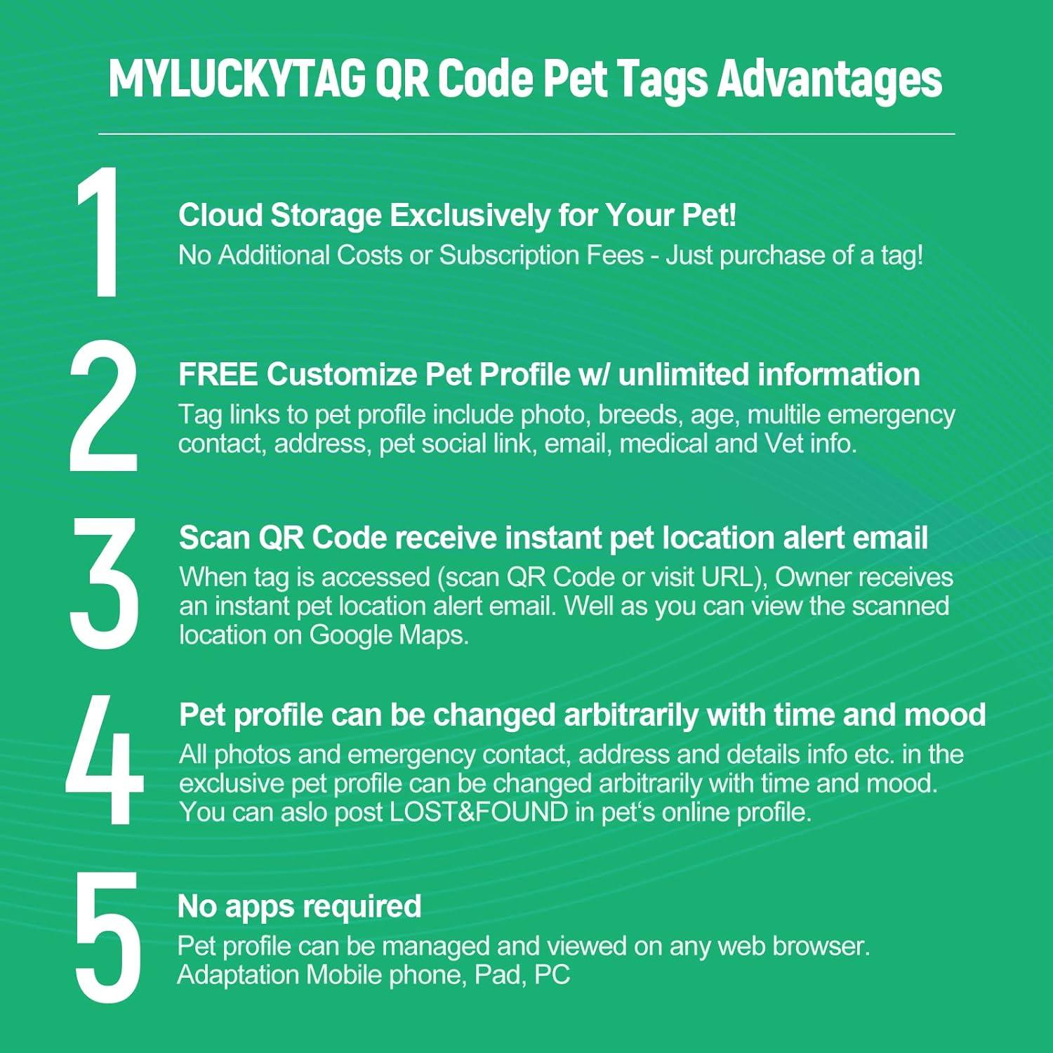 Etiqueta de Identificación para Perro MYLUCKYTAG QR Silicona 3x4cm