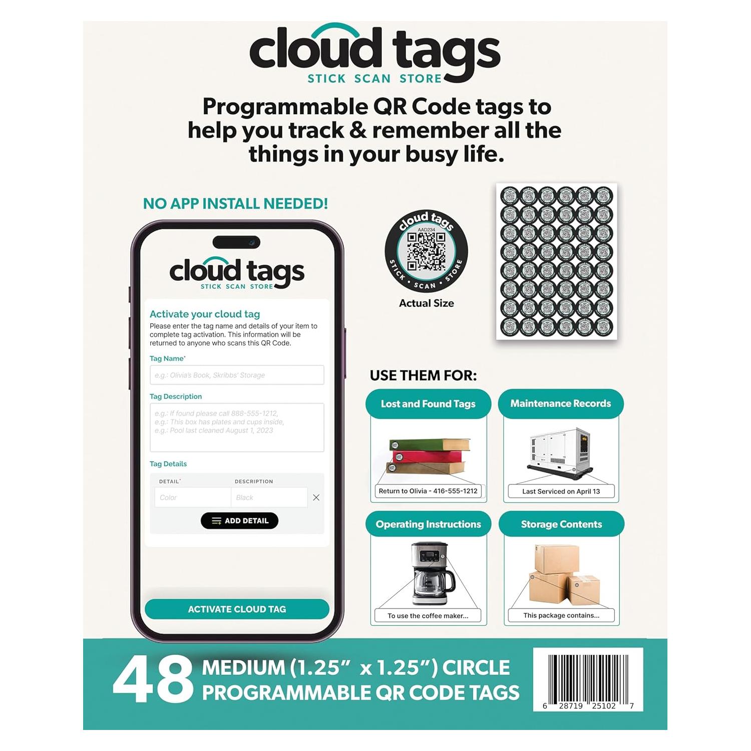 Etiquetas QR Programables OPENSCREEN 3.18 cm Circulares