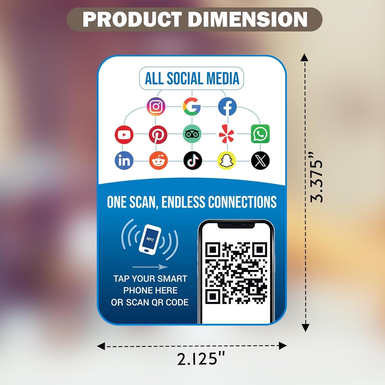 Tarjetas de Reseñas Multi-Link ScanAndBuyWall - Paquete de 4
