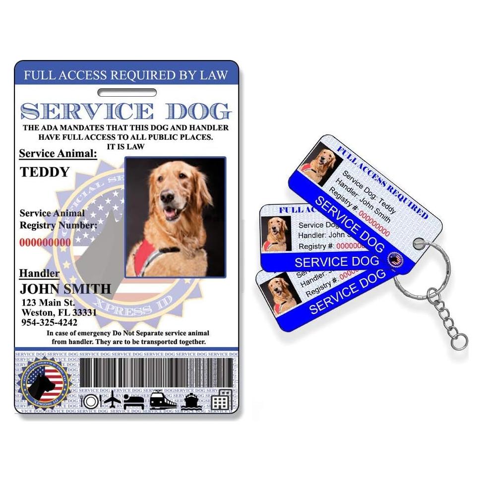 Tarjeta de Identificación de Perro de Servicio XpressID - Holográfica