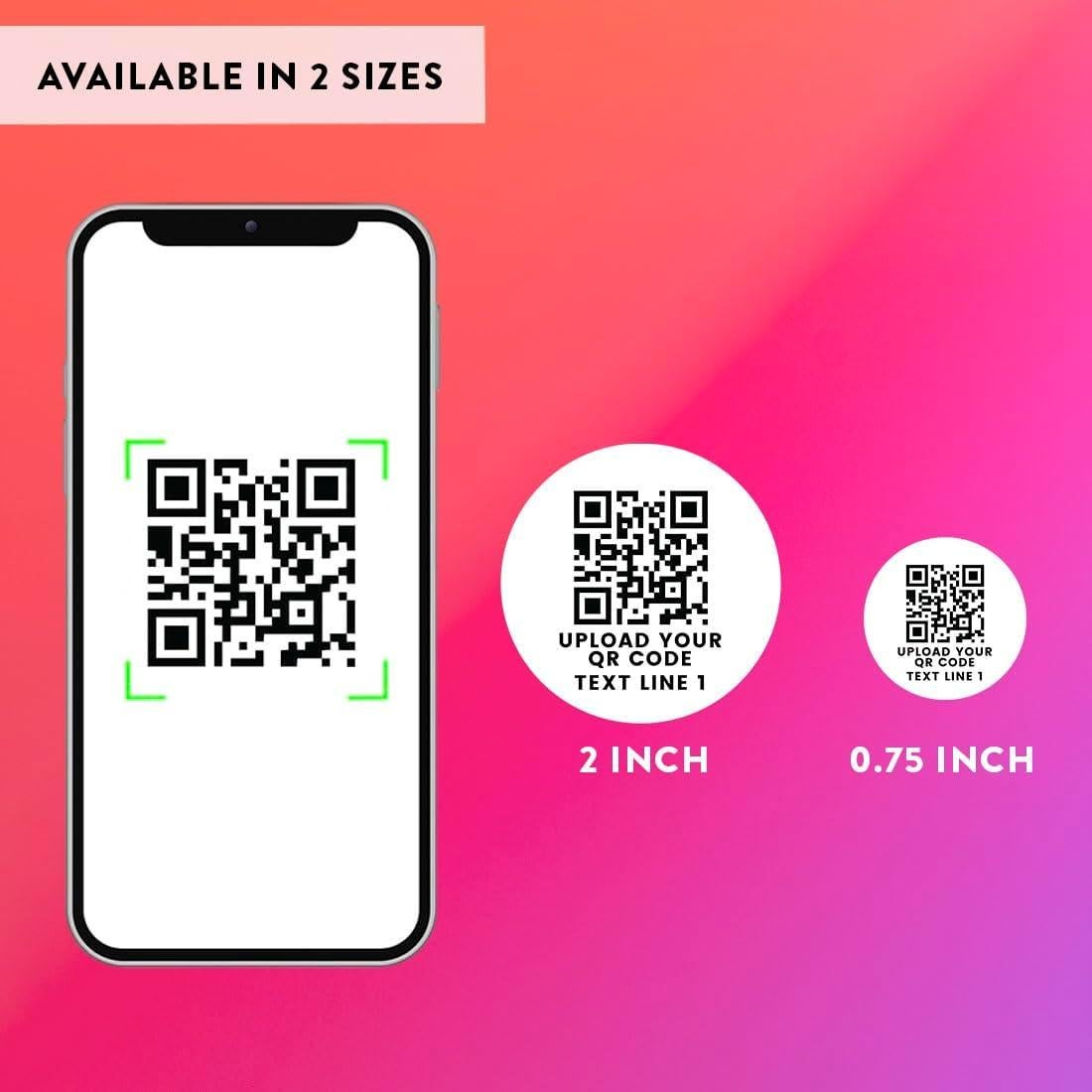 40 Etiquetas Personalizadas de Código QR Andaz Press 5.08 cm