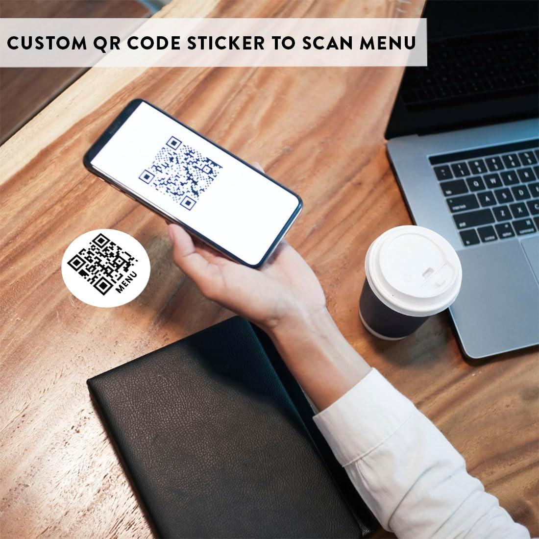 40 Etiquetas Personalizadas de Código QR Andaz Press 5.08 cm