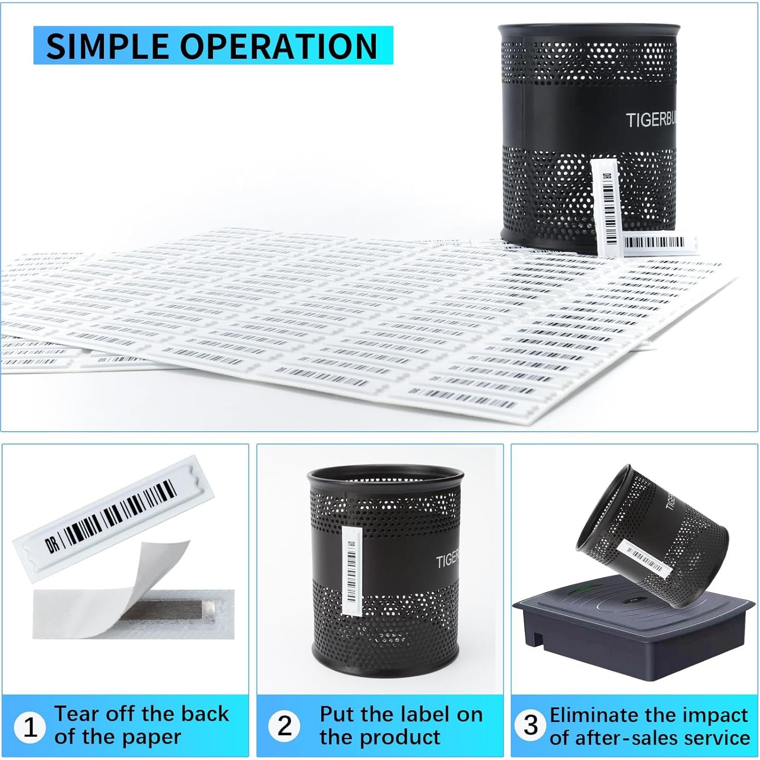 Etiquetas de Seguridad Acústico-Magnéticas SUN-HOMESHINE 2000PCS