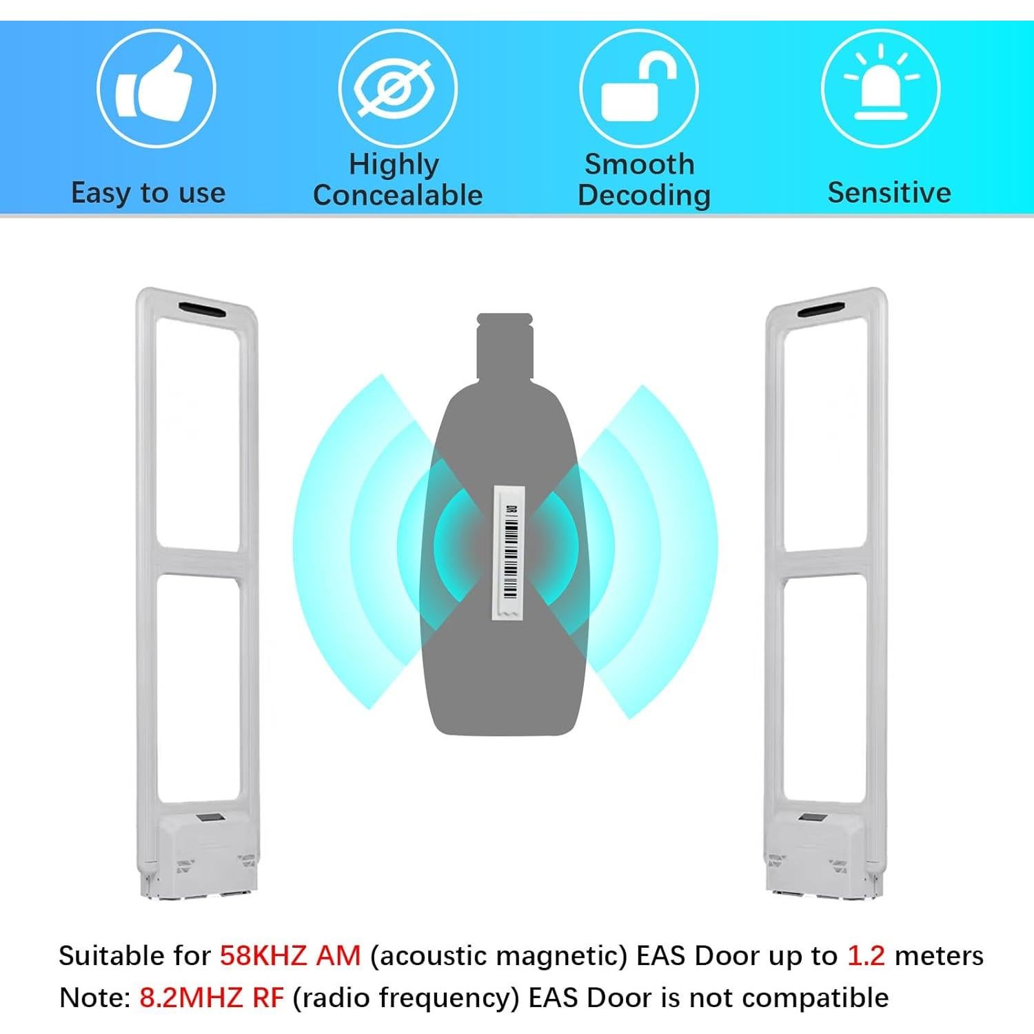 Etiquetas de Seguridad Acústico-Magnéticas SUN-HOMESHINE 2000PCS