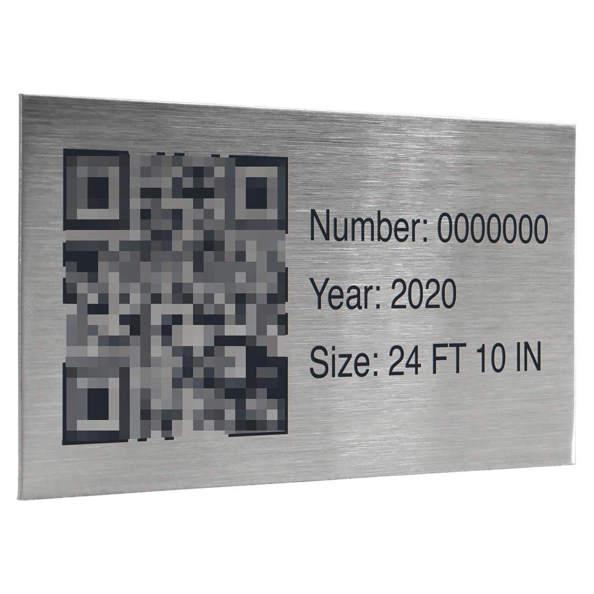 Etiqueta QR Acero Inoxidable PlaqueMaker 10 x 5 cm Personalizada