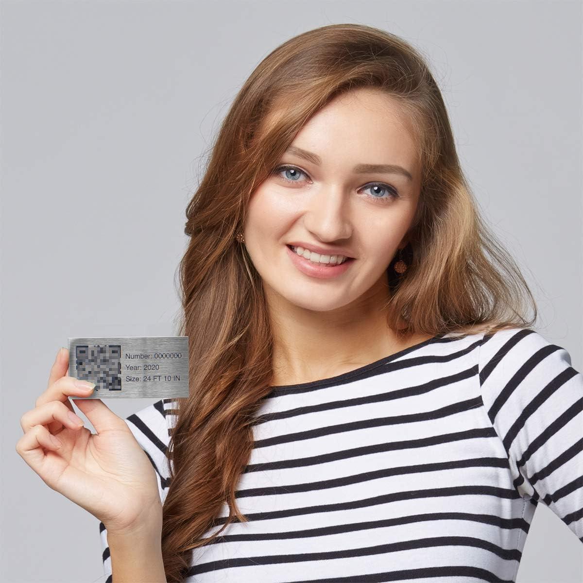 Etiqueta QR Acero Inoxidable PlaqueMaker 10 x 5 cm Personalizada