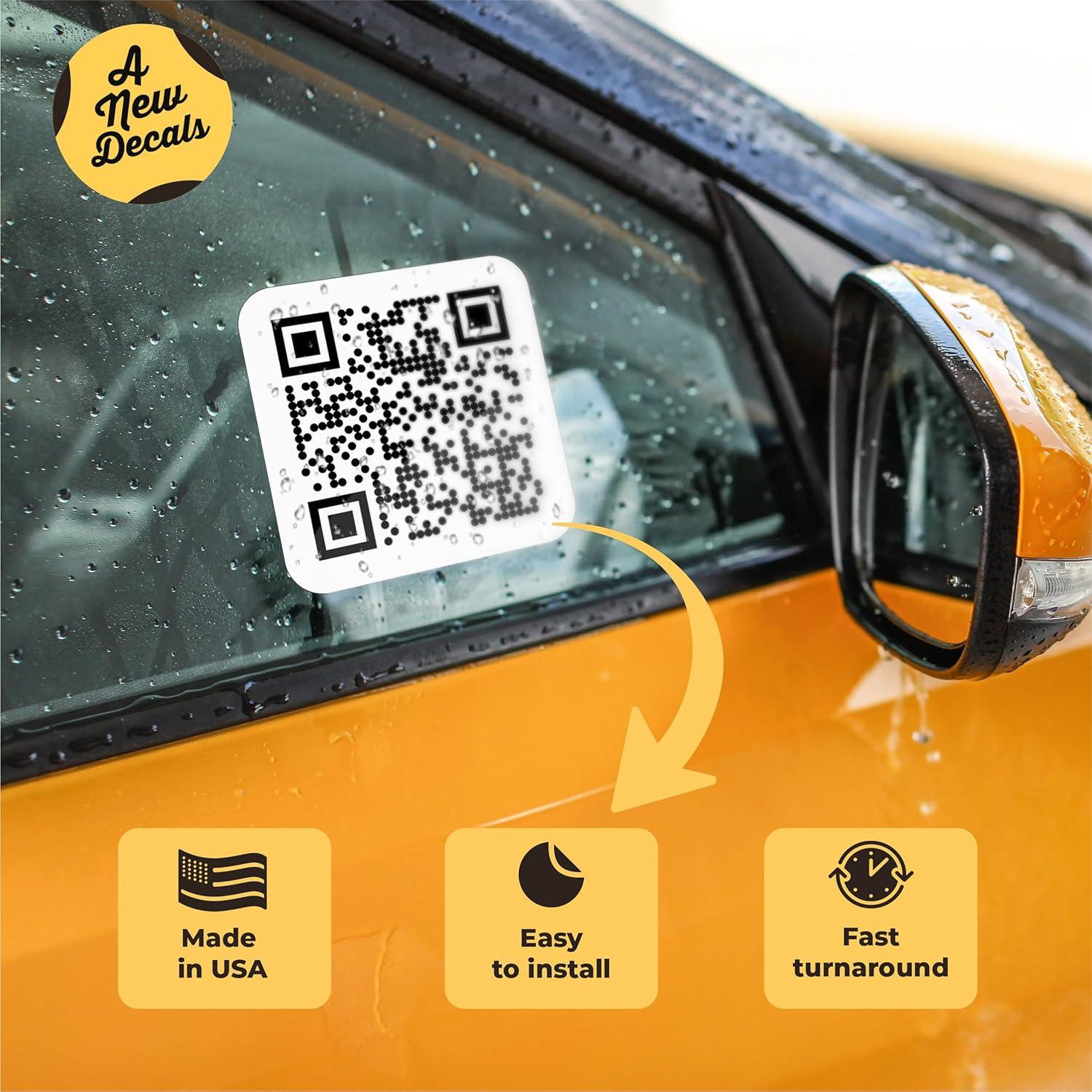 Etiquetas de Código QR Personalizadas Anewdecals 1-25.4 cm