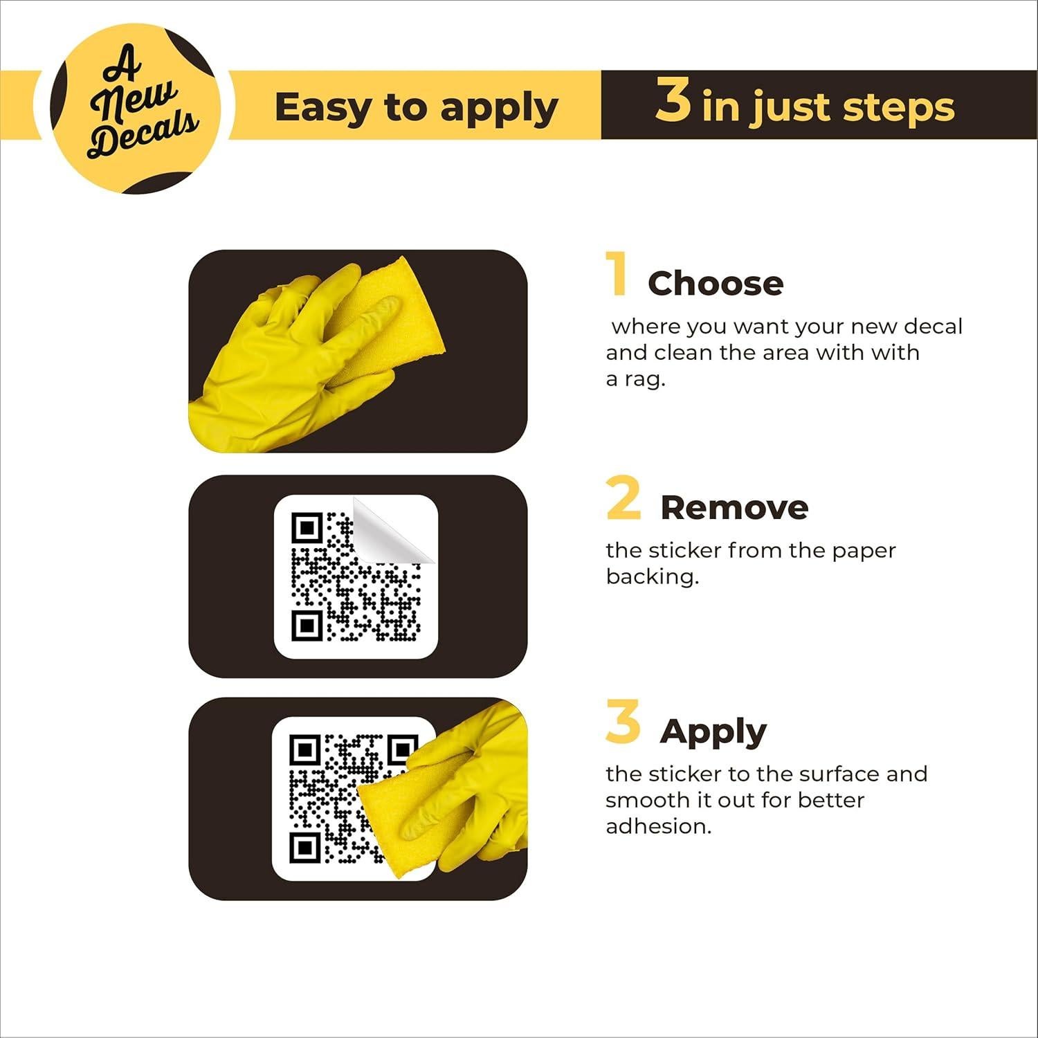 Etiquetas de Código QR Personalizadas Anewdecals 1-25.4 cm