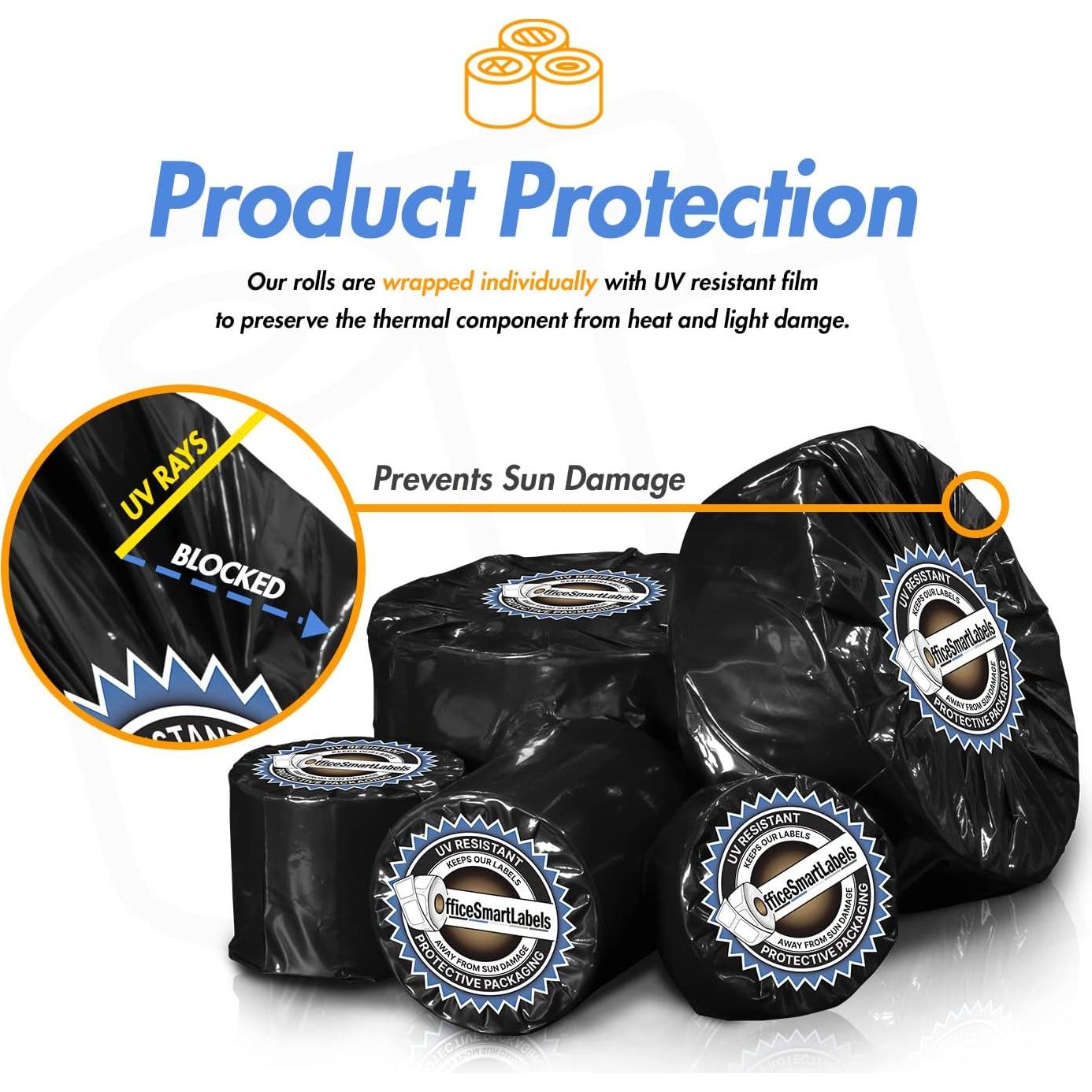 4 Rollos Etiquetas Térmicas OfficeSmartLabels 31.75x21.59mm