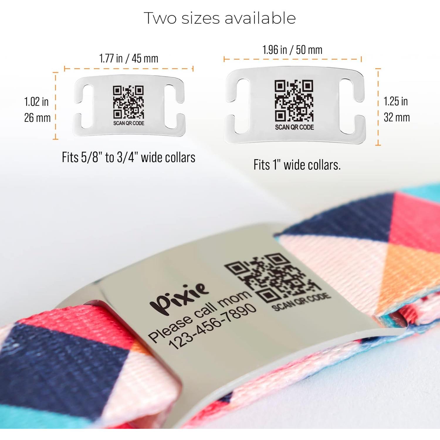 Placa de Identificación QR para Mascotas PAWNIMALS - Acero Inoxidable