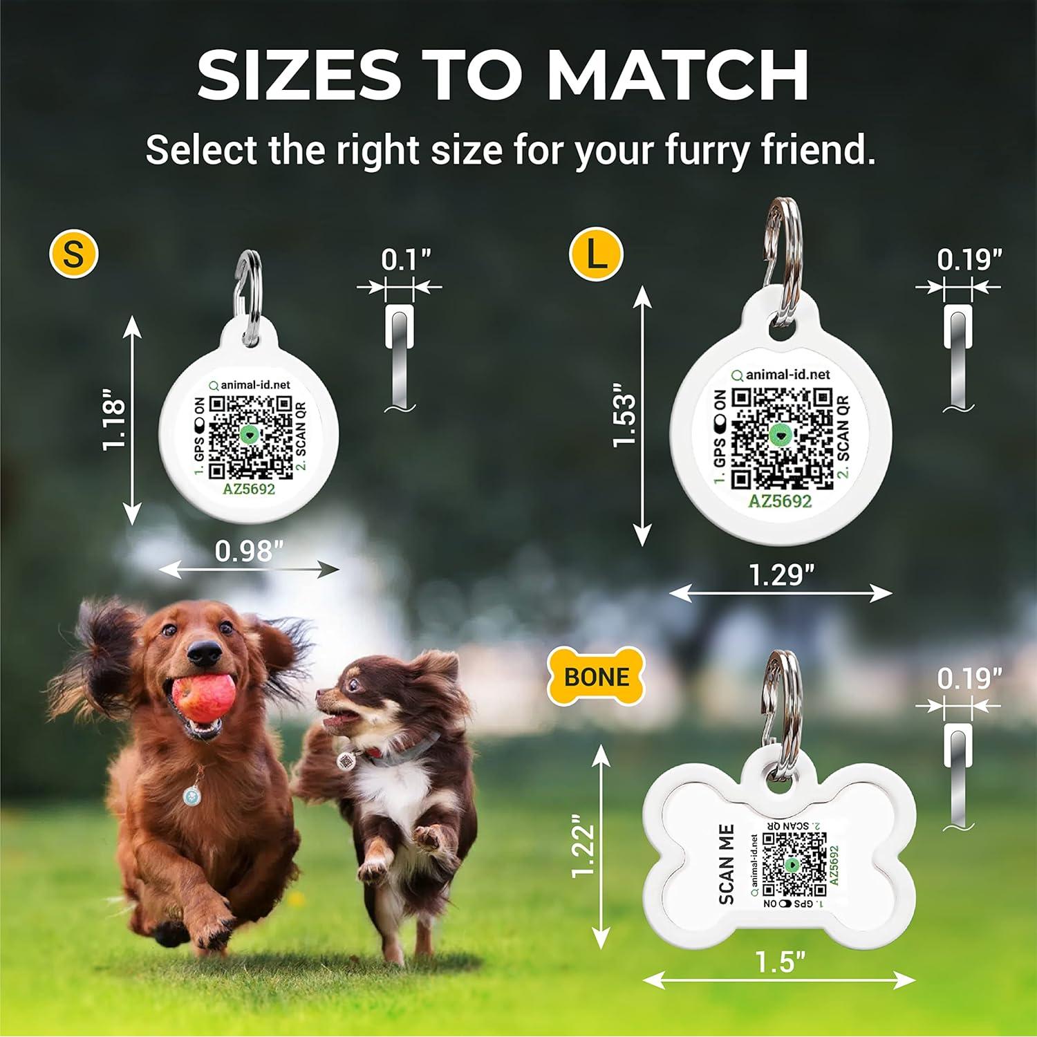 Etiqueta de Identificación QR Personalizada para Perros ROVERTAGS - Grande
