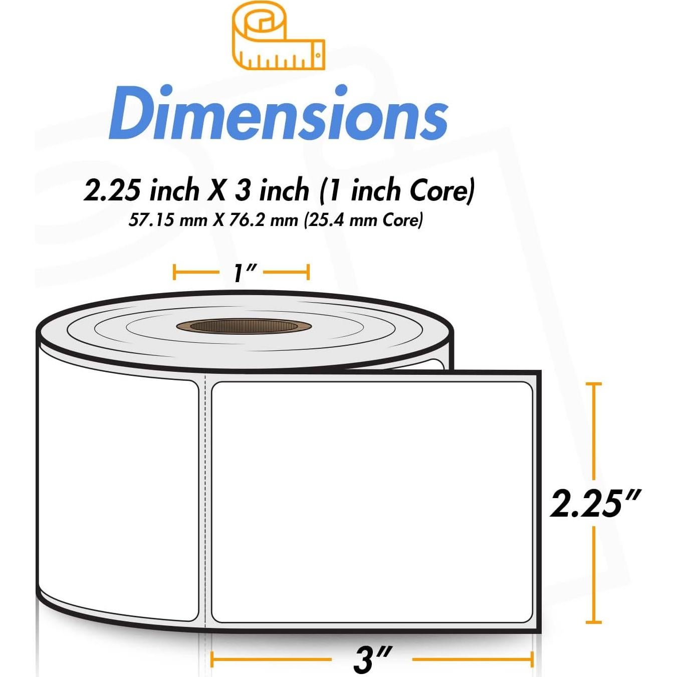 Etiquetas Térmicas Directas OfficeSmartLabels 57x76mm - 20 Rollos