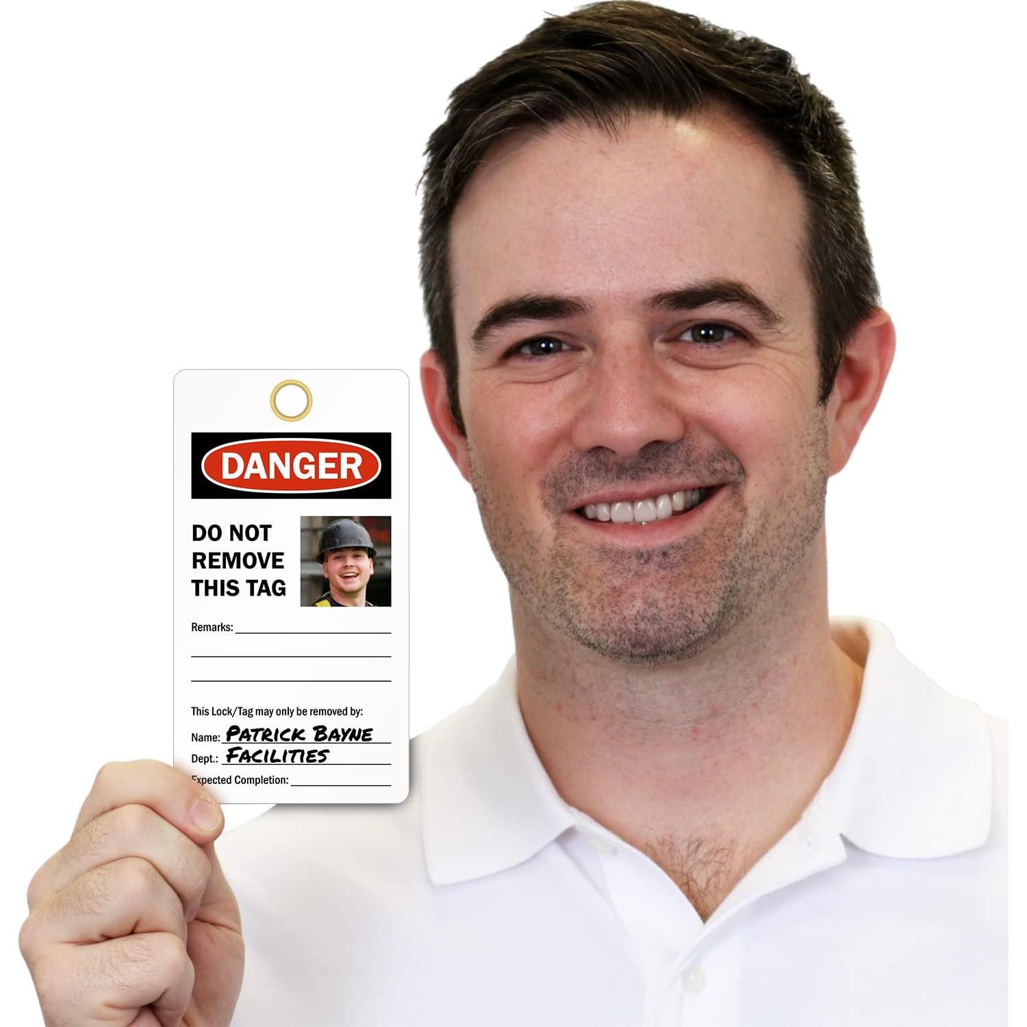 Etiqueta de Bloqueo No Operar SmartSign 8.26x15.24 cm Vinilo 25 Unidades