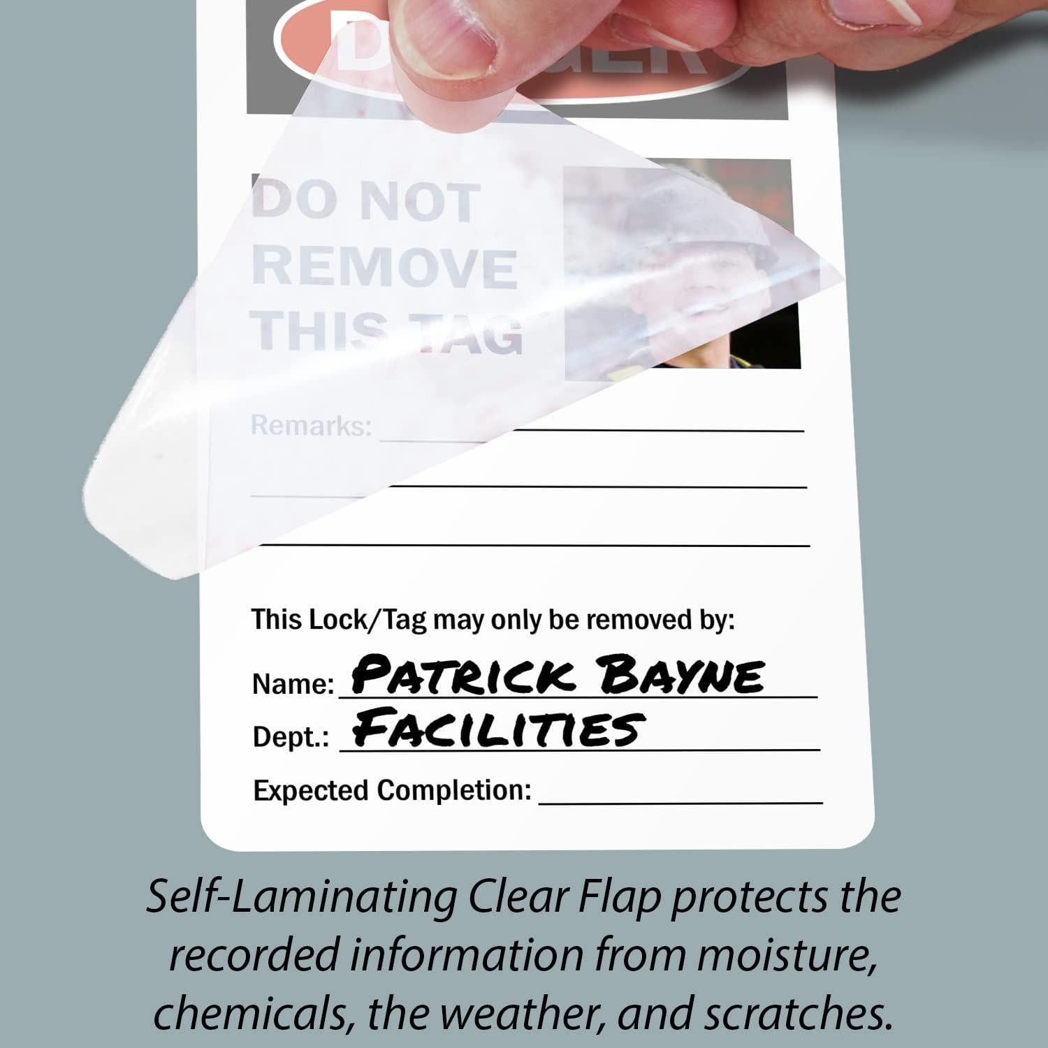 Etiqueta de Bloqueo No Operar SmartSign 8.26x15.24 cm Vinilo 25 Unidades