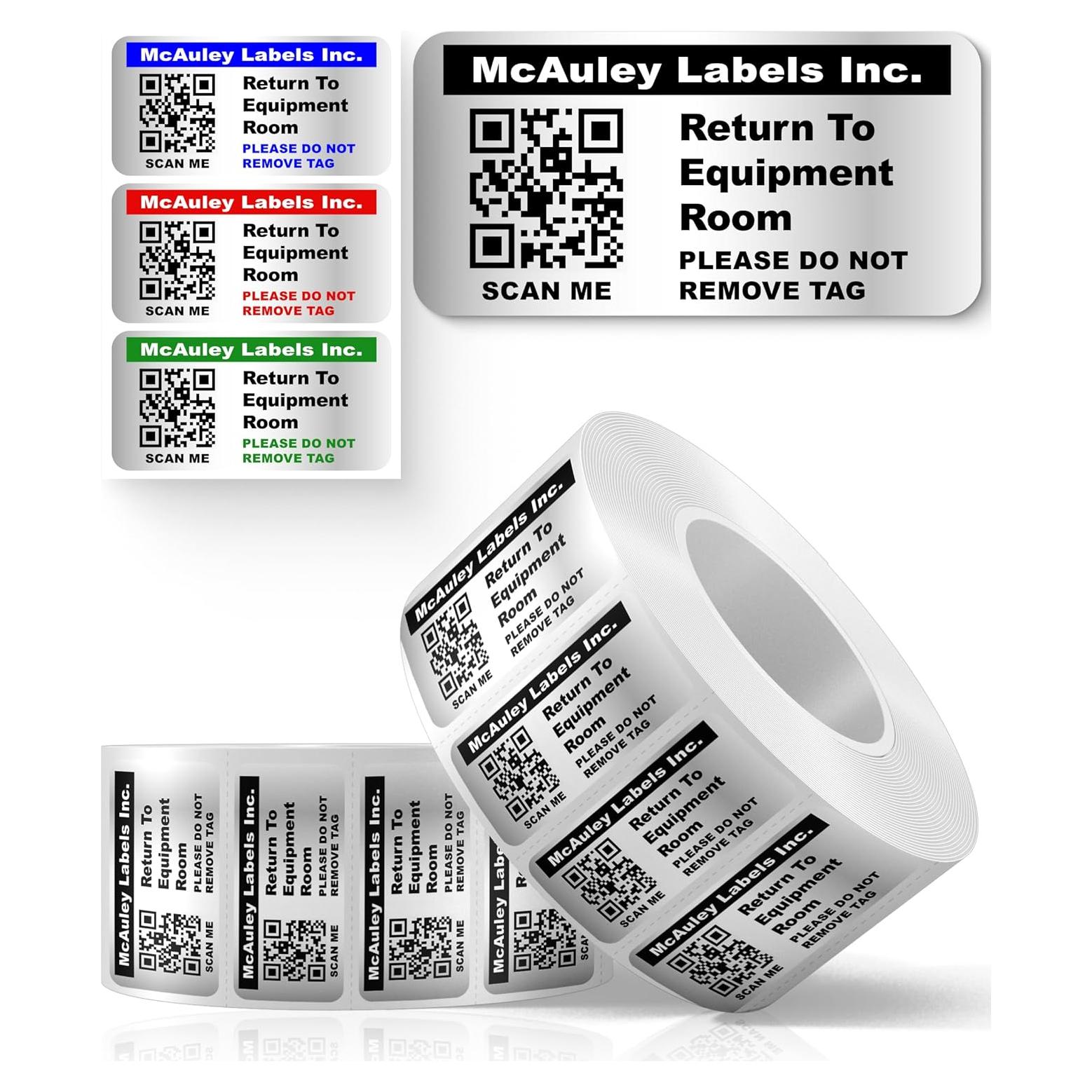 Etiquetas Adhesivas Personalizadas McAuley - 5.08x2.54 cm, QR