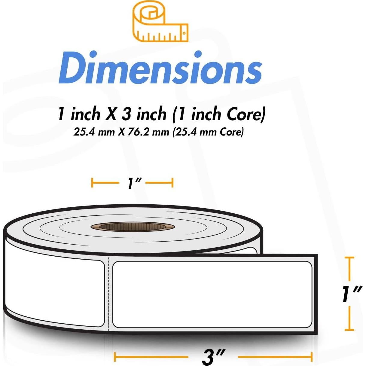 Etiquetas Térmicas Directas OfficeSmart 1"x3" - 4 Rollos