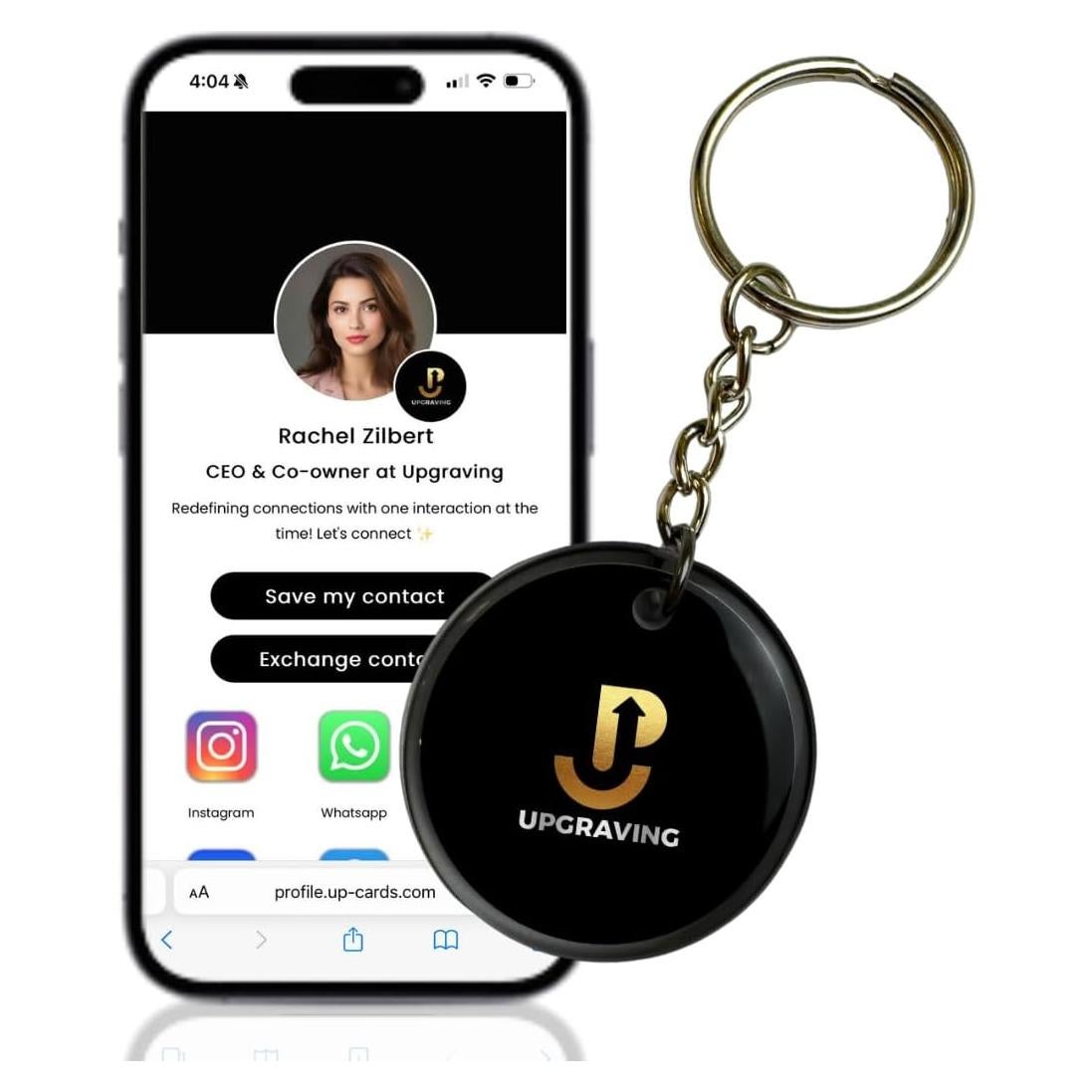 Llave Inteligente Digital NFC Upgraving - Tarjeta de Negocios Personalizada