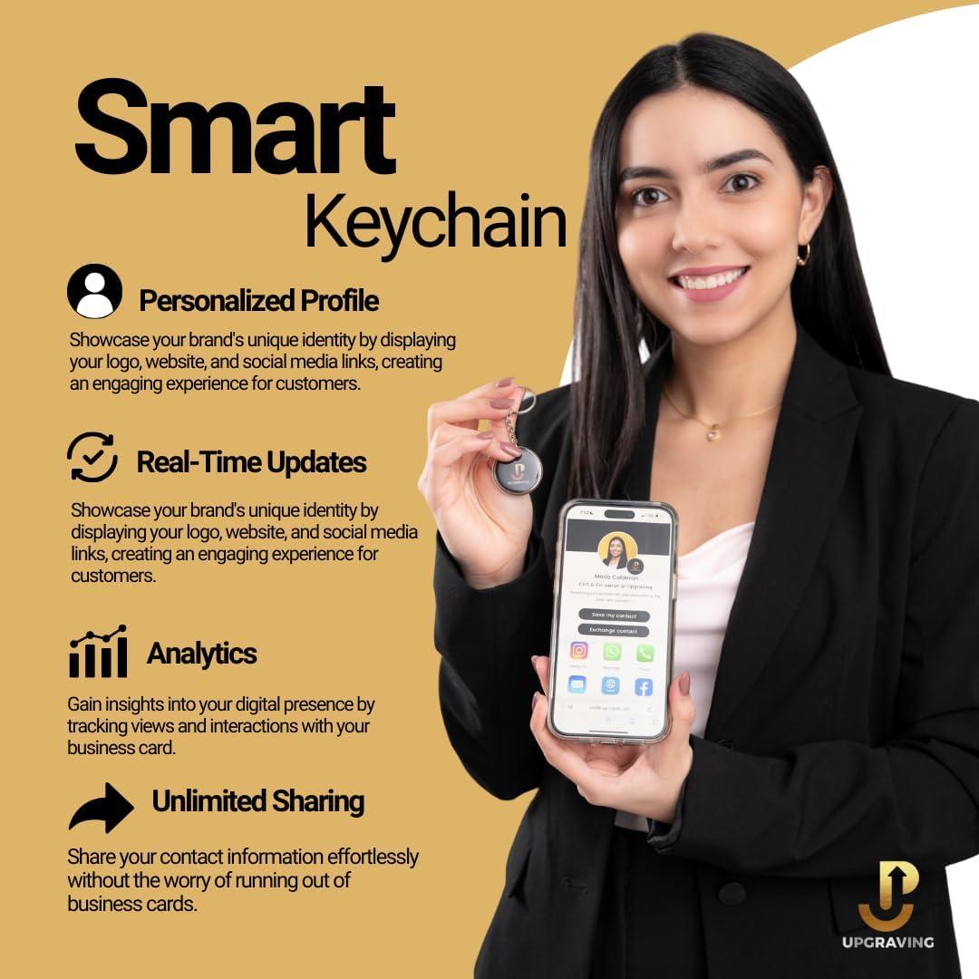 Llave Inteligente Digital NFC Upgraving - Tarjeta de Negocios Personalizada